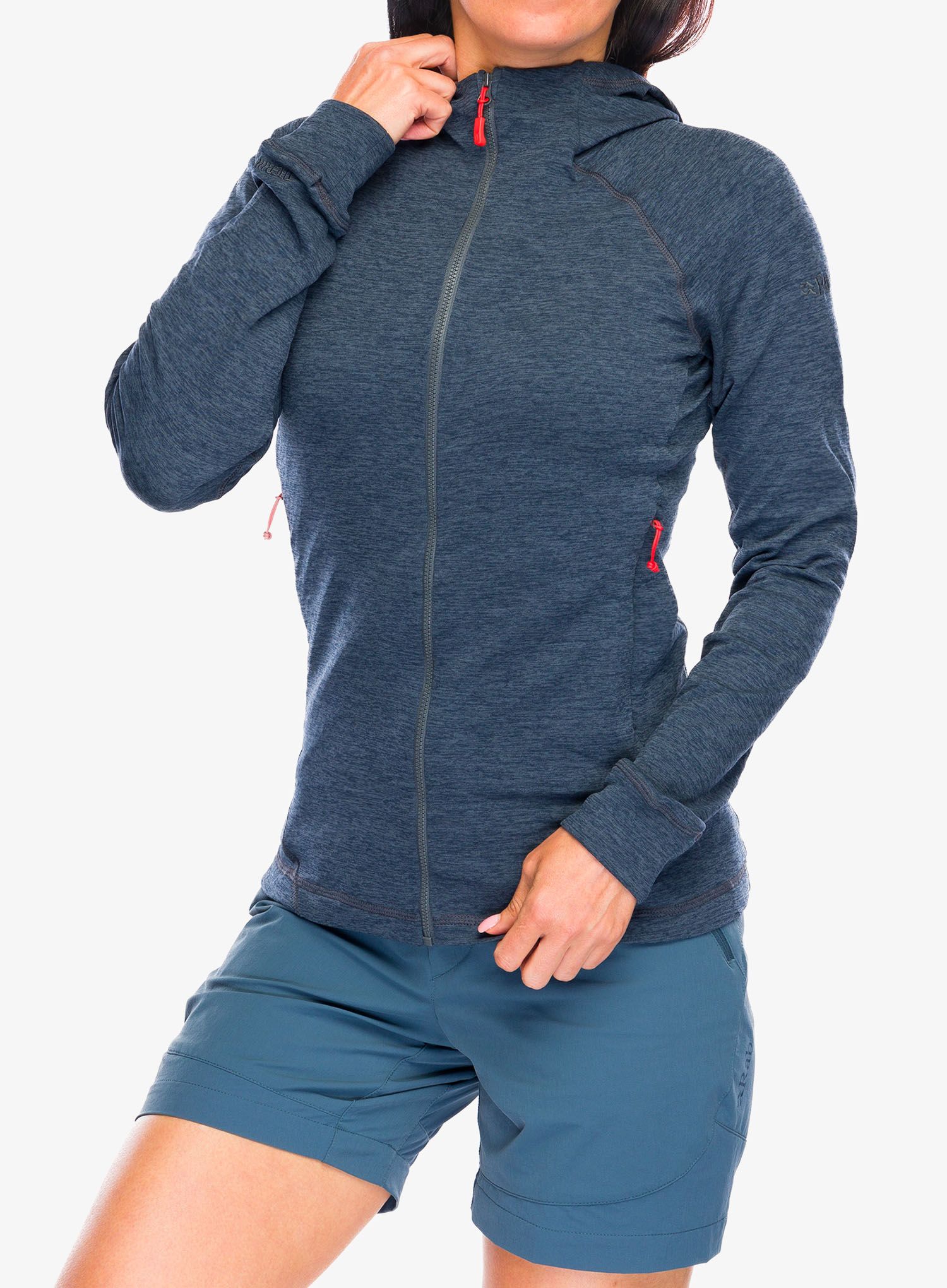 Ženska jopa s kapuco Rab Nexus Hoody - steel