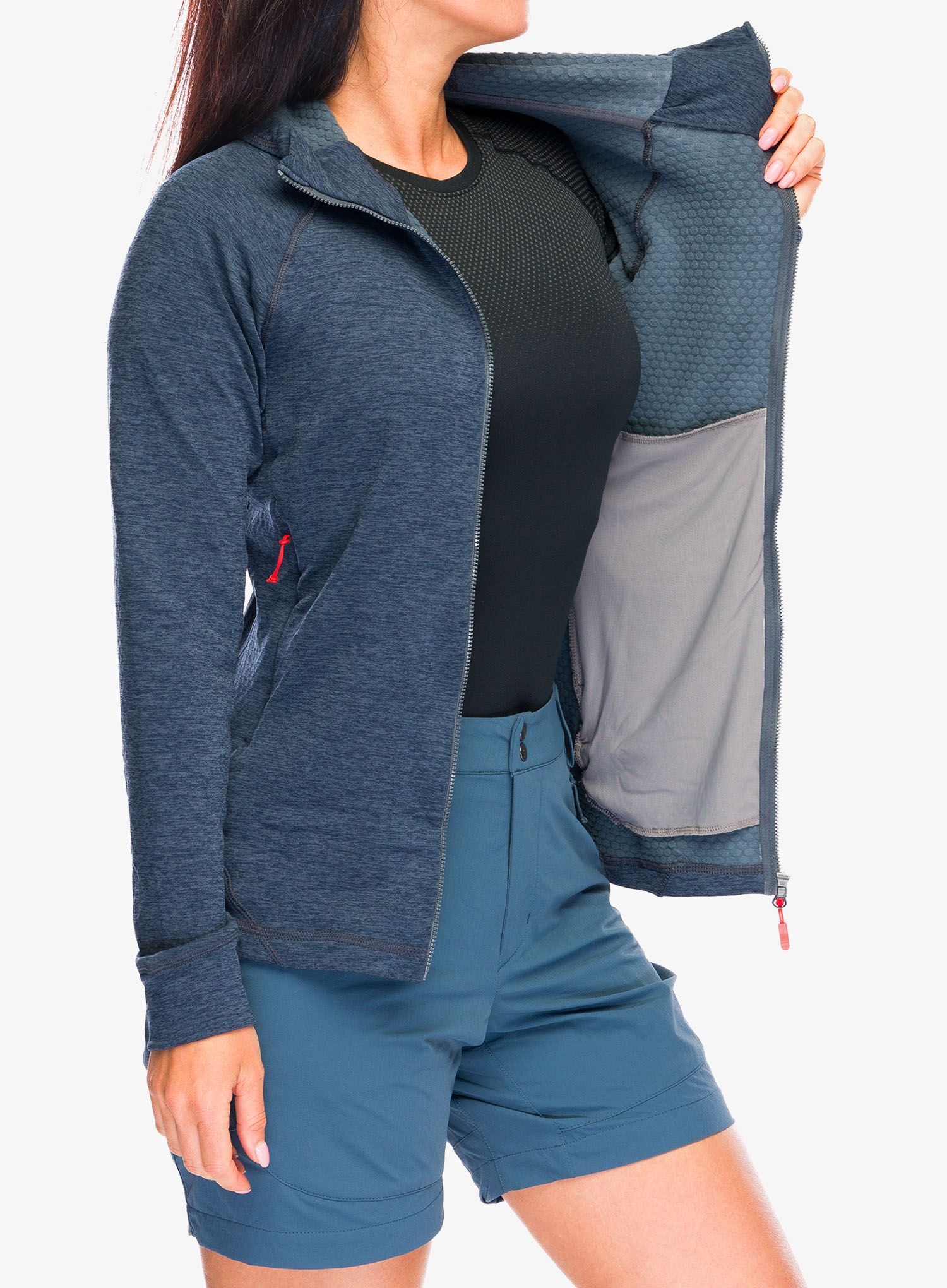 Ženska jopa s kapuco Rab Nexus Hoody - steel