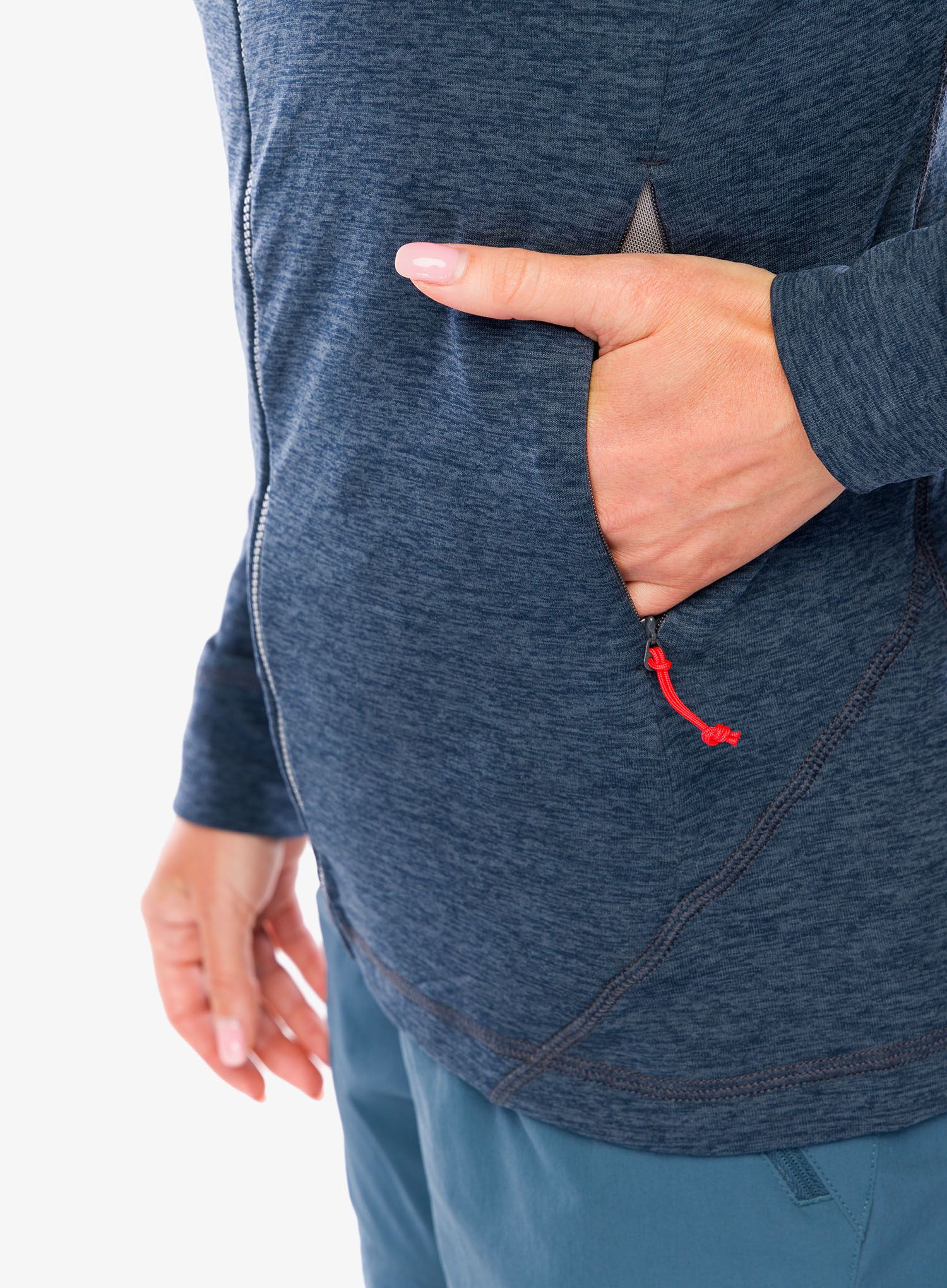 Ženska jopa s kapuco Rab Nexus Hoody - steel