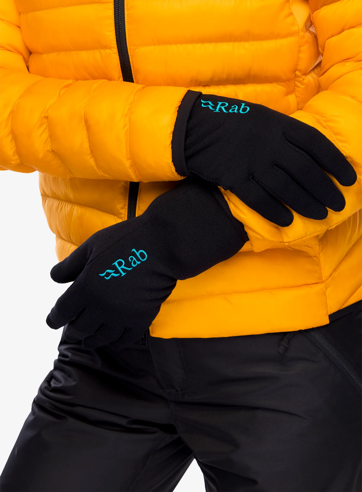 Ženske rokavice Rab Power Stretch Contact Glove - black