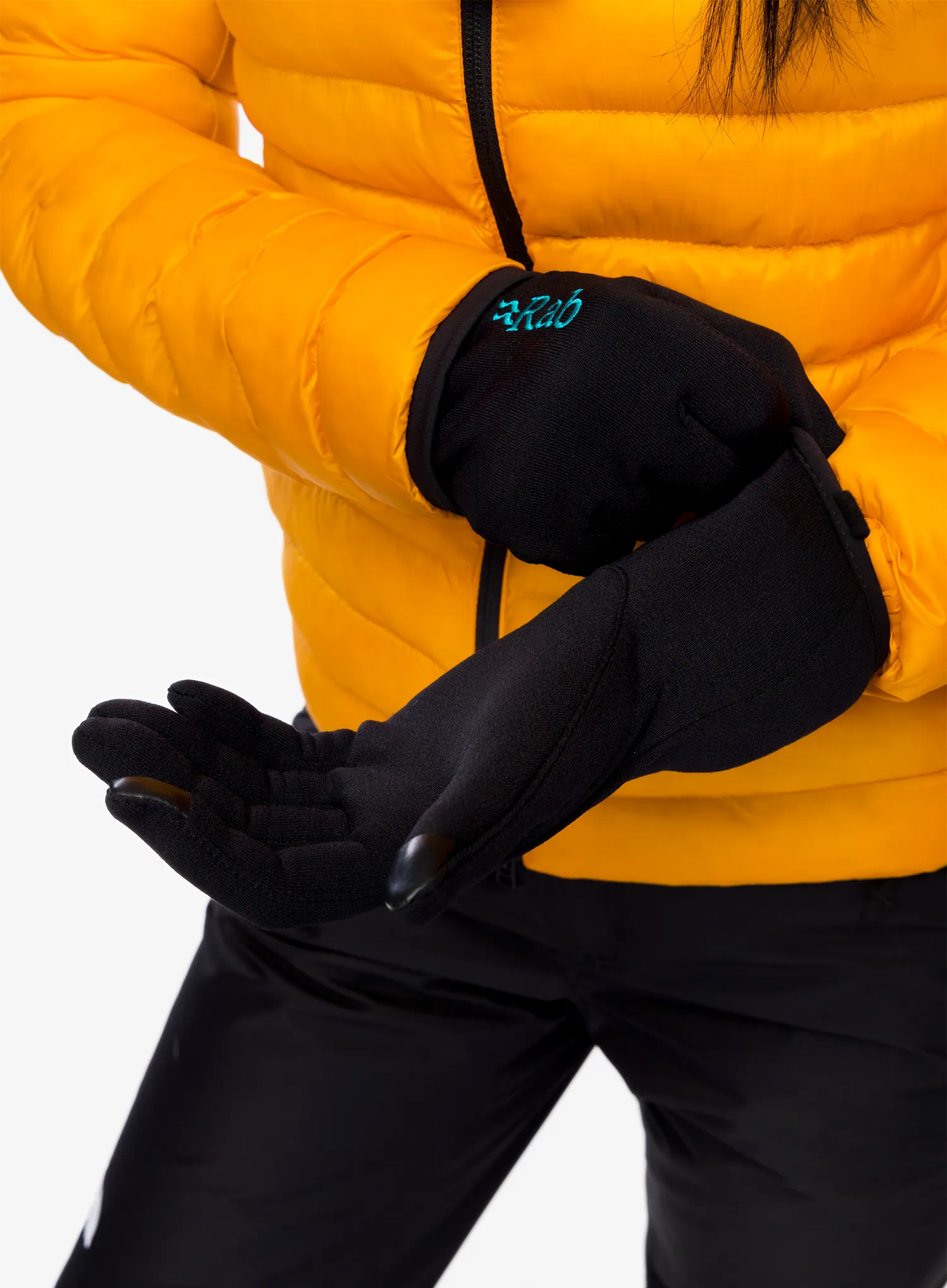 Ženske rokavice Rab Power Stretch Contact Glove - black