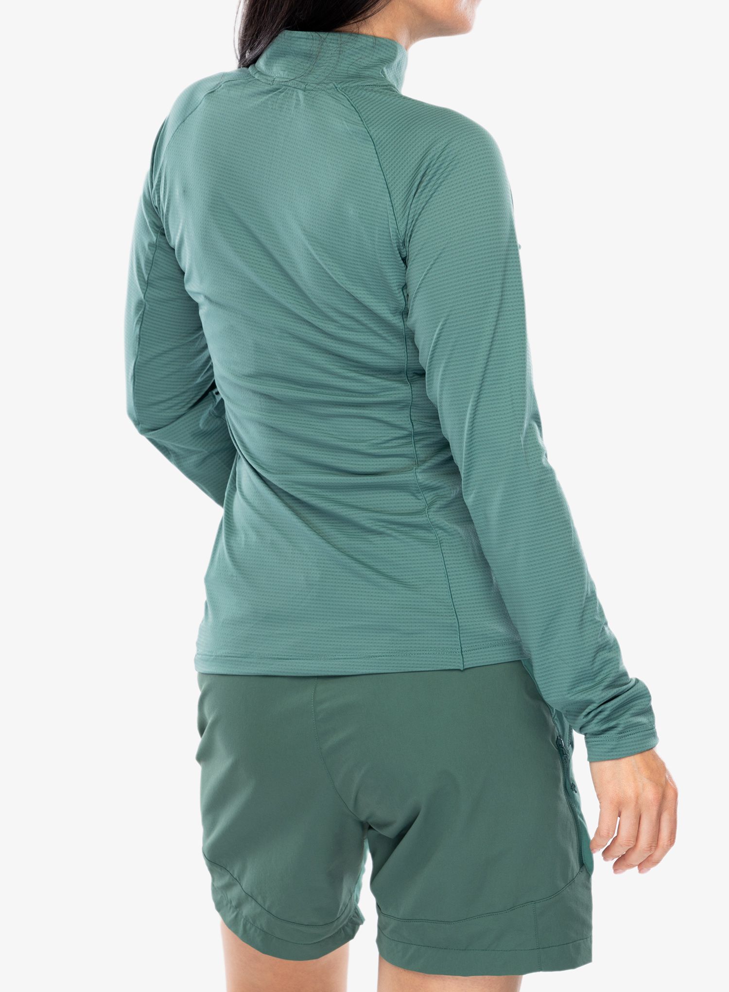 Ženska termo flis jopa Rab Sonic LS Zip - eucalyptus