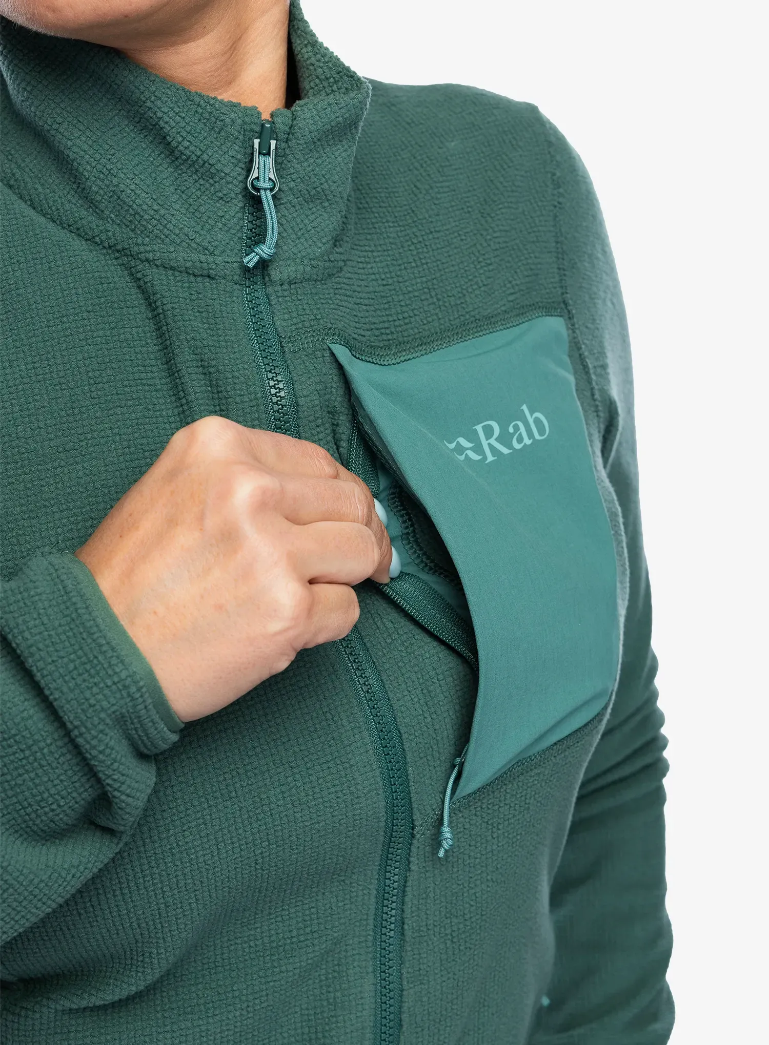 Ženska jopica z zadrgo Rab Tecton Jacket - green slate