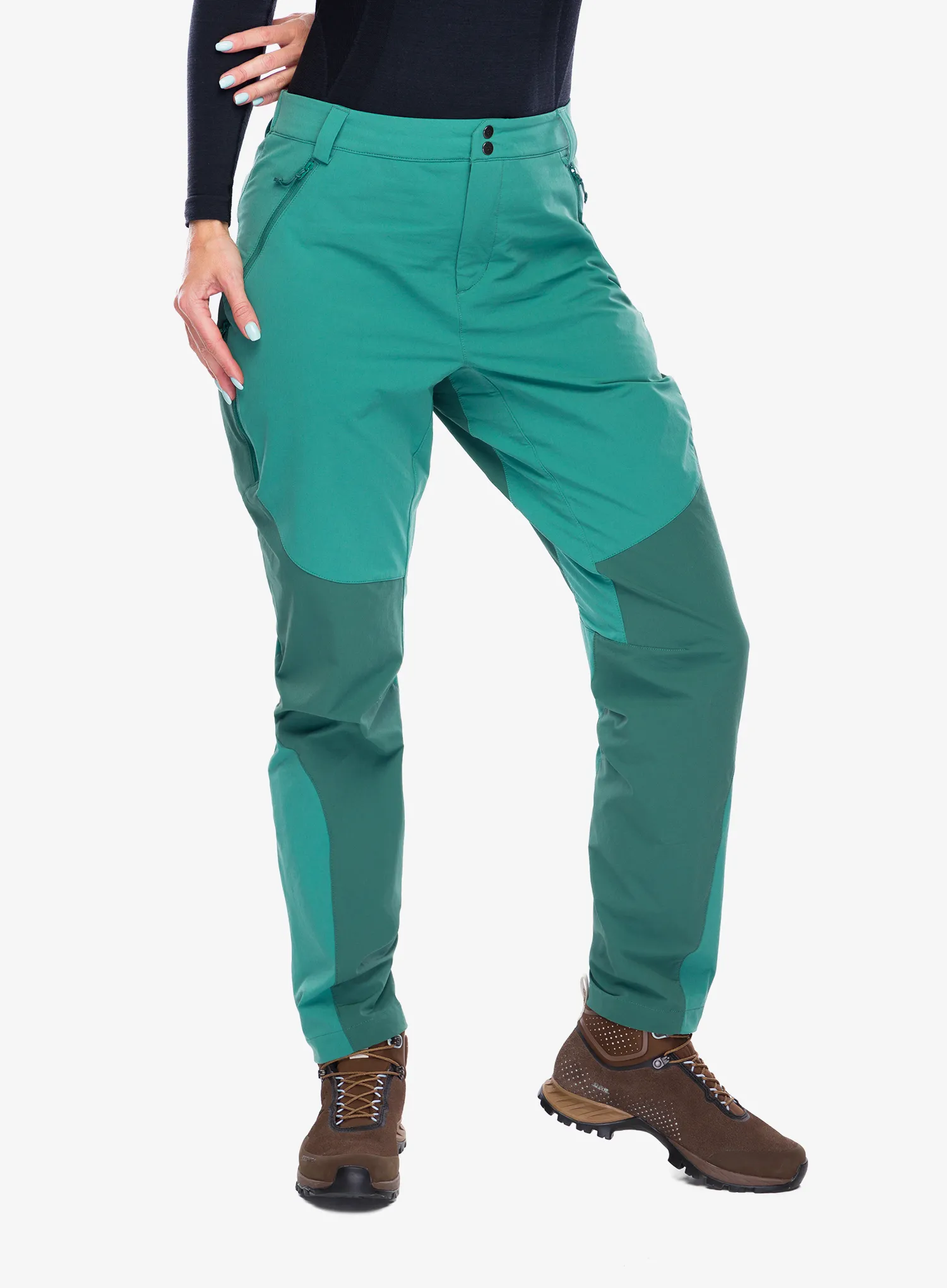Ženske treking hlače Rab Torque Mountain Pants - eucalyptus/green slate