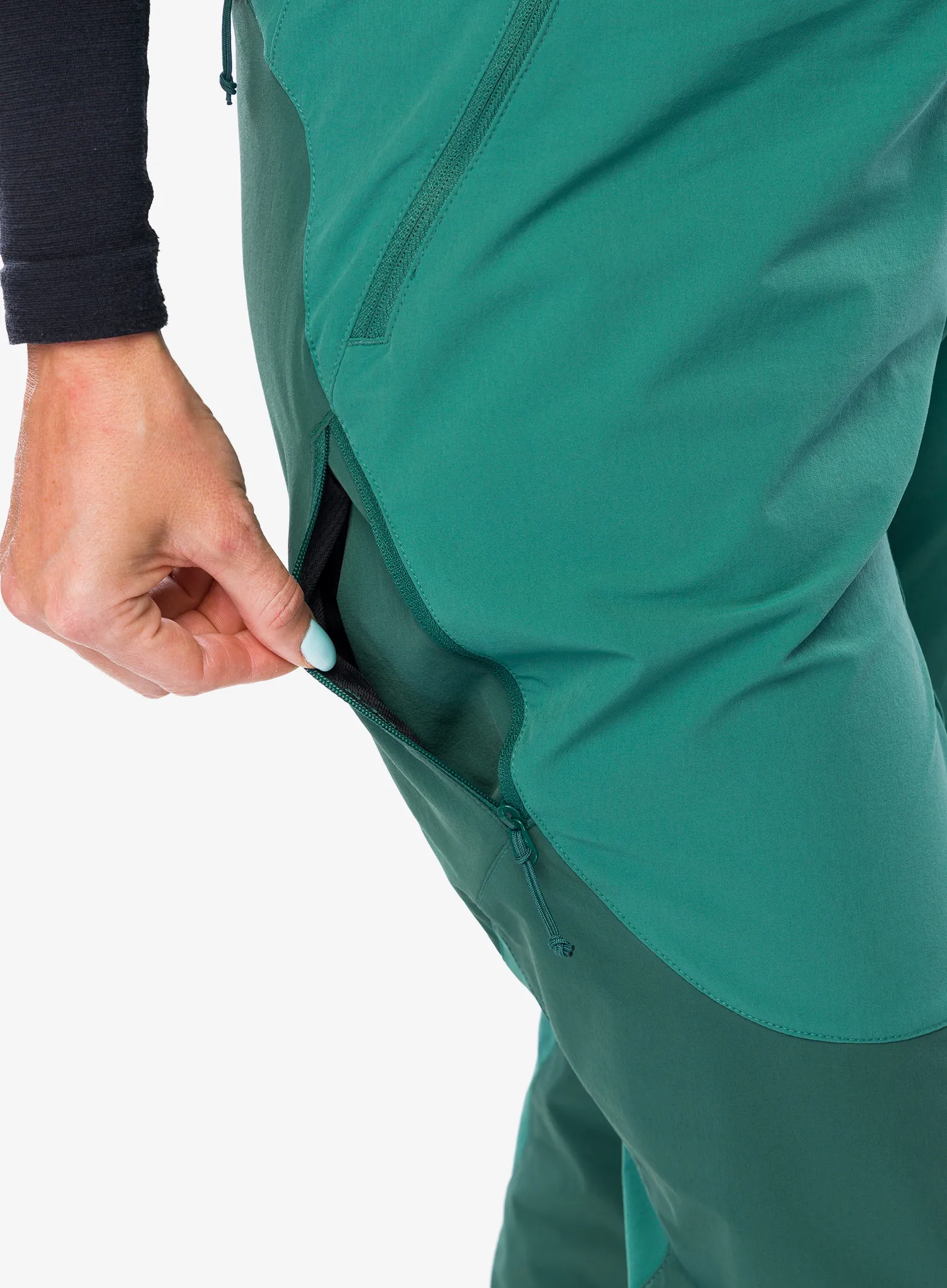 Ženske treking hlače Rab Torque Mountain Pants - eucalyptus/green slate