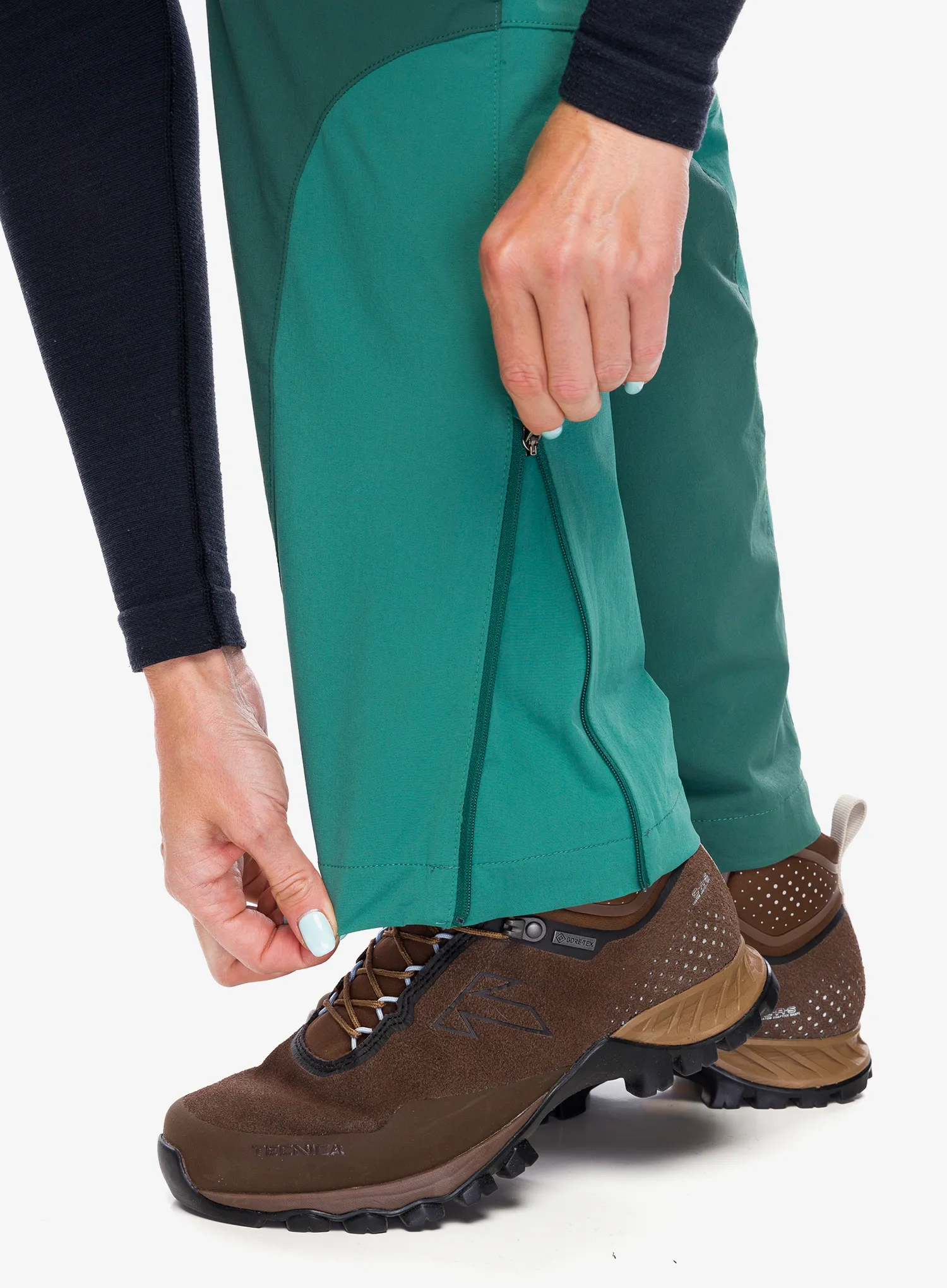 Ženske treking hlače Rab Torque Mountain Pants - eucalyptus/green slate