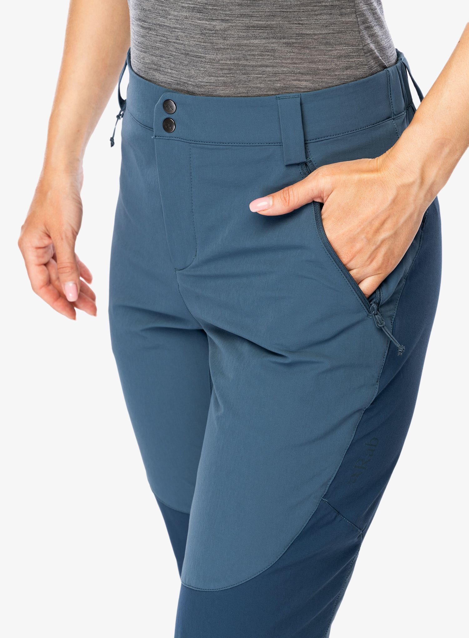 Ženske treking hlače Rab Torque Mountain Pants - orion blue/tempest blue