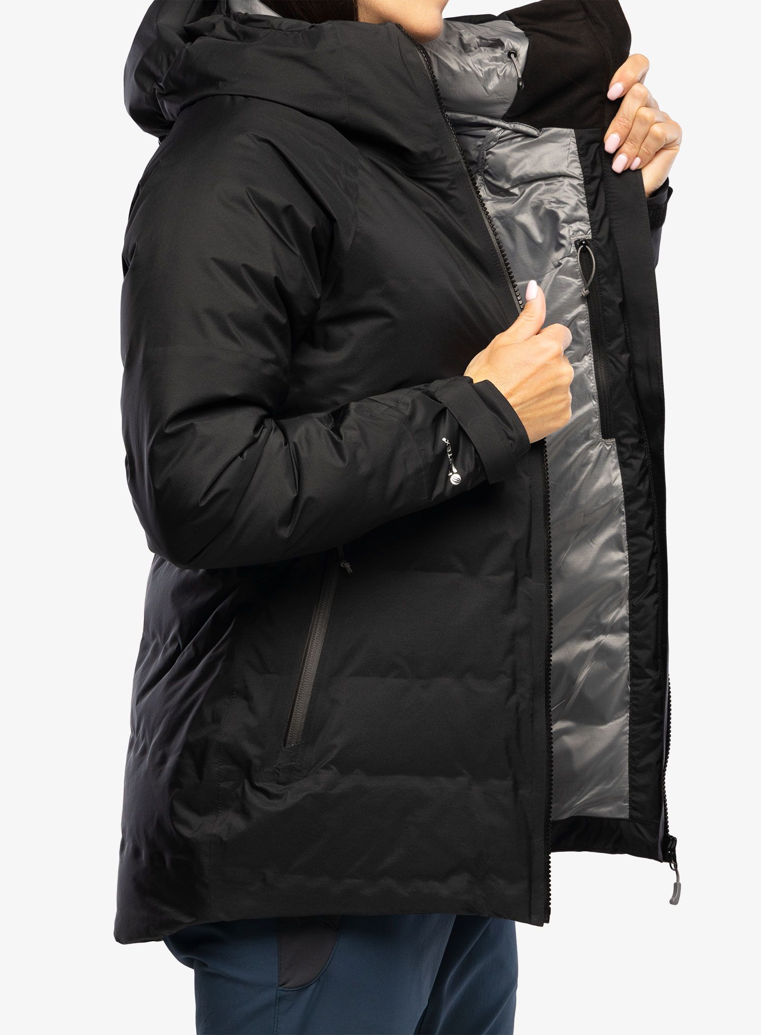 Ženska puhovka Rab Valiance Jacket - black