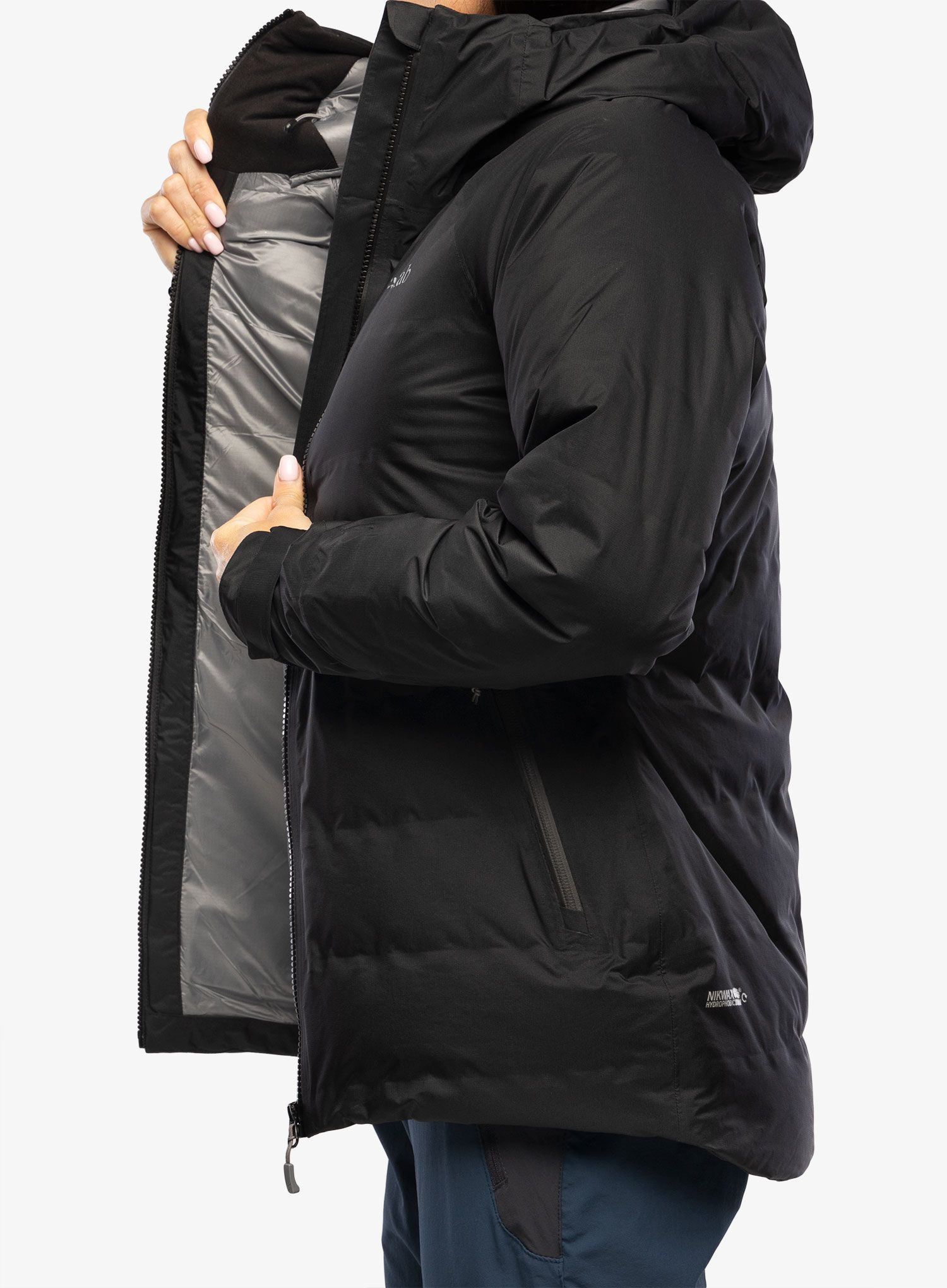 Ženska puhovka Rab Valiance Jacket - black