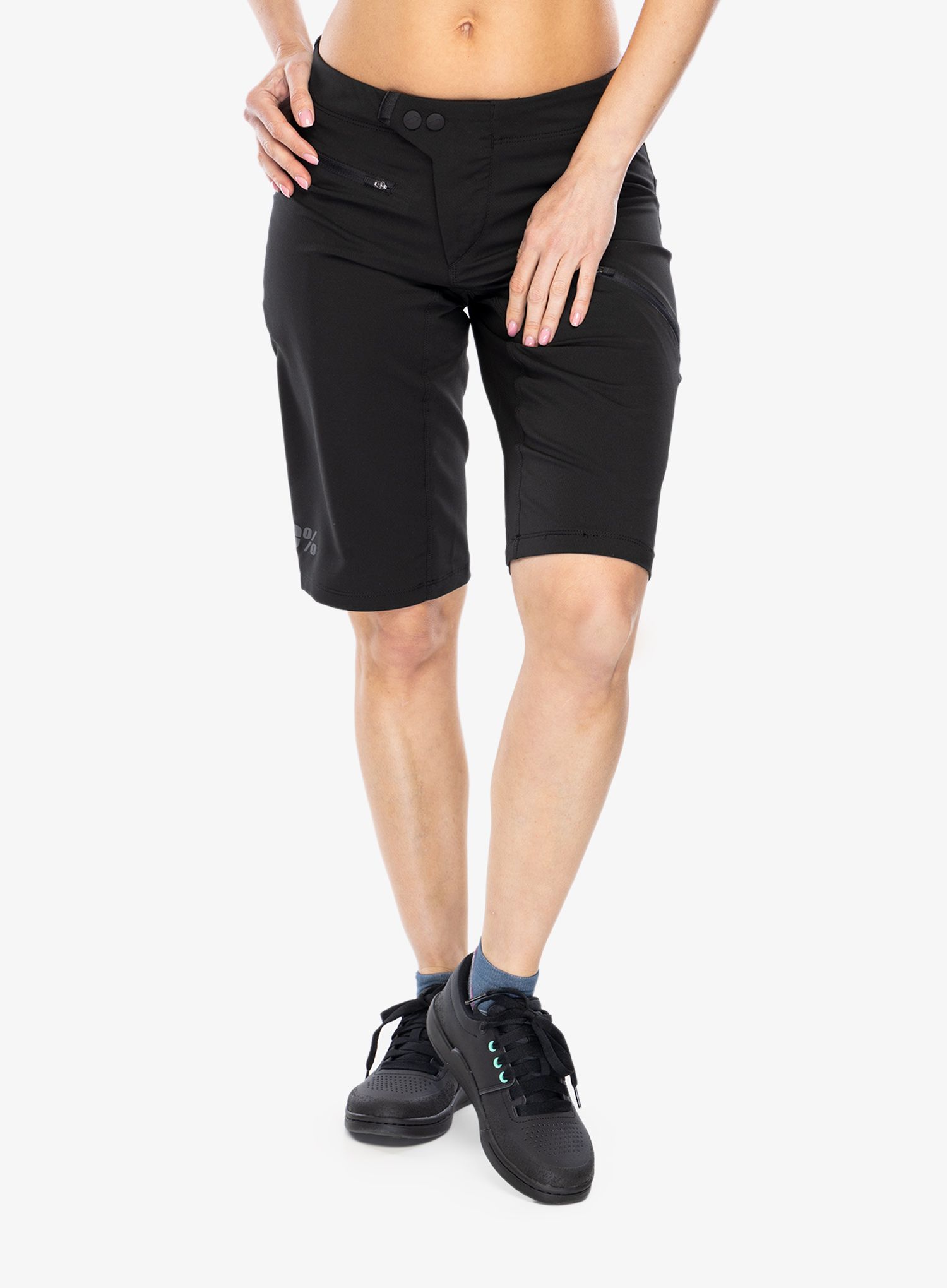 Ženske kolesarske kratke hlače 100% Ridecamp Short - black
