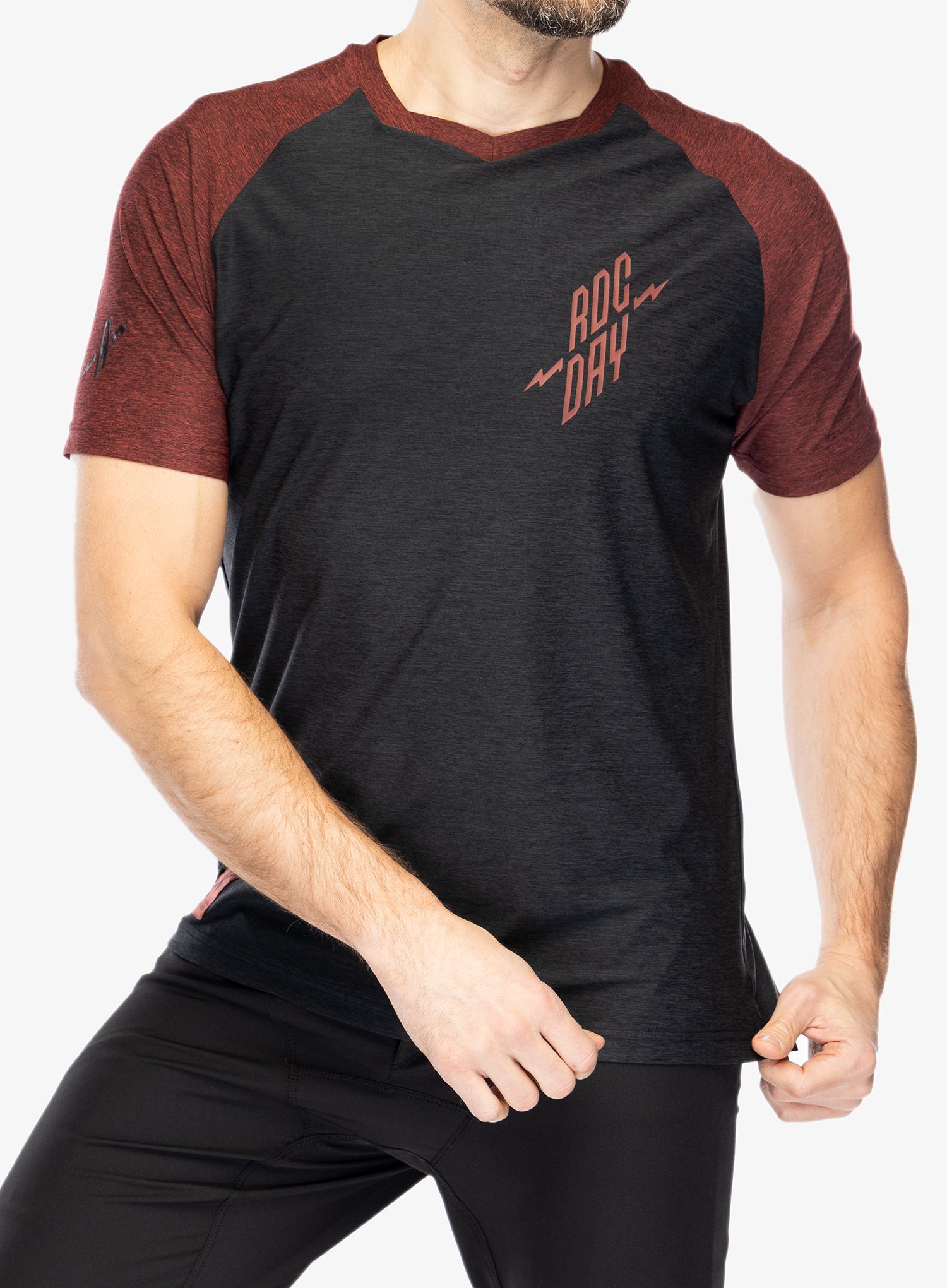 Kolesarska majica Rocday Stage Short - black/red