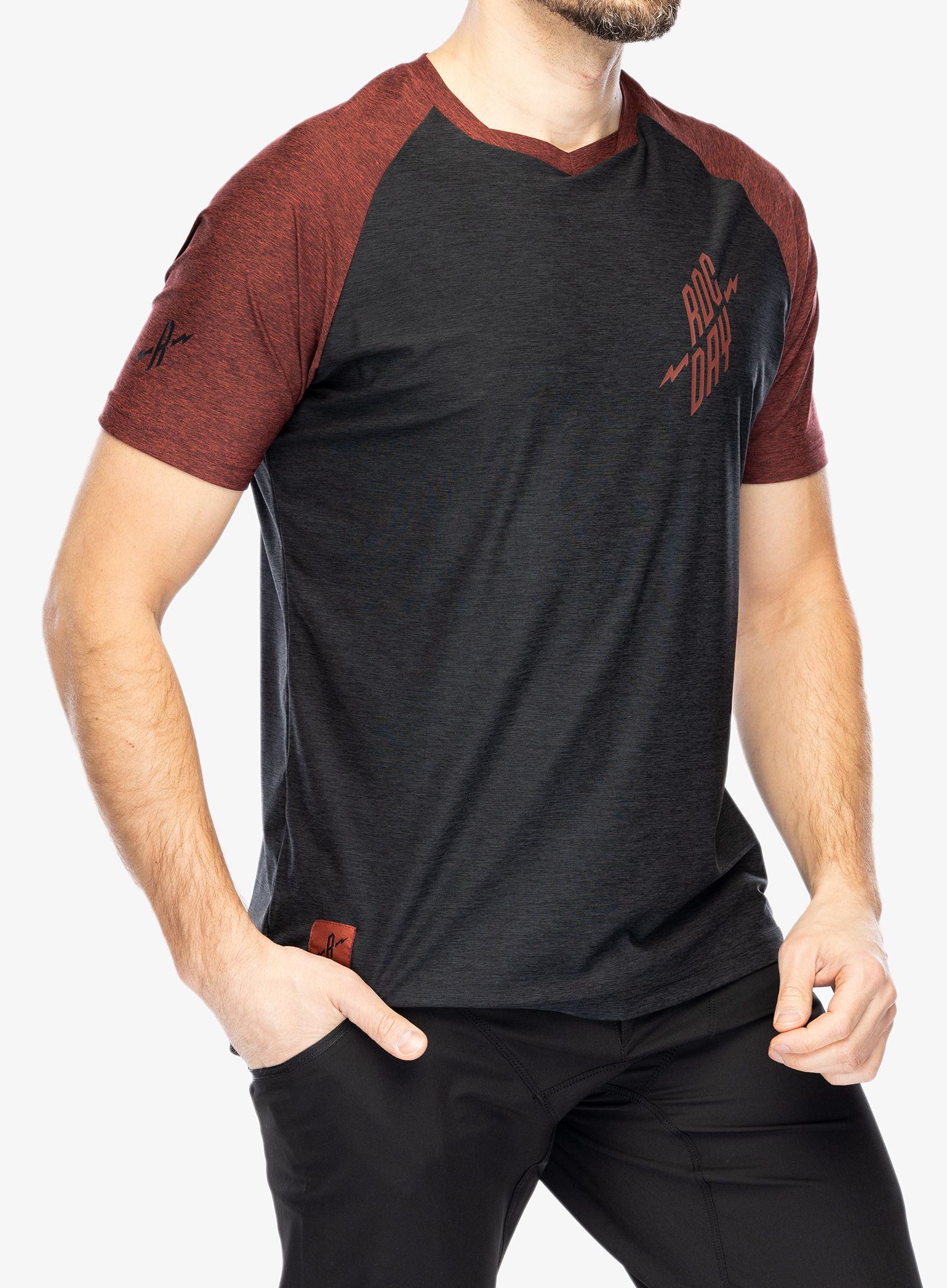 Kolesarska majica Rocday Stage Short - black/red