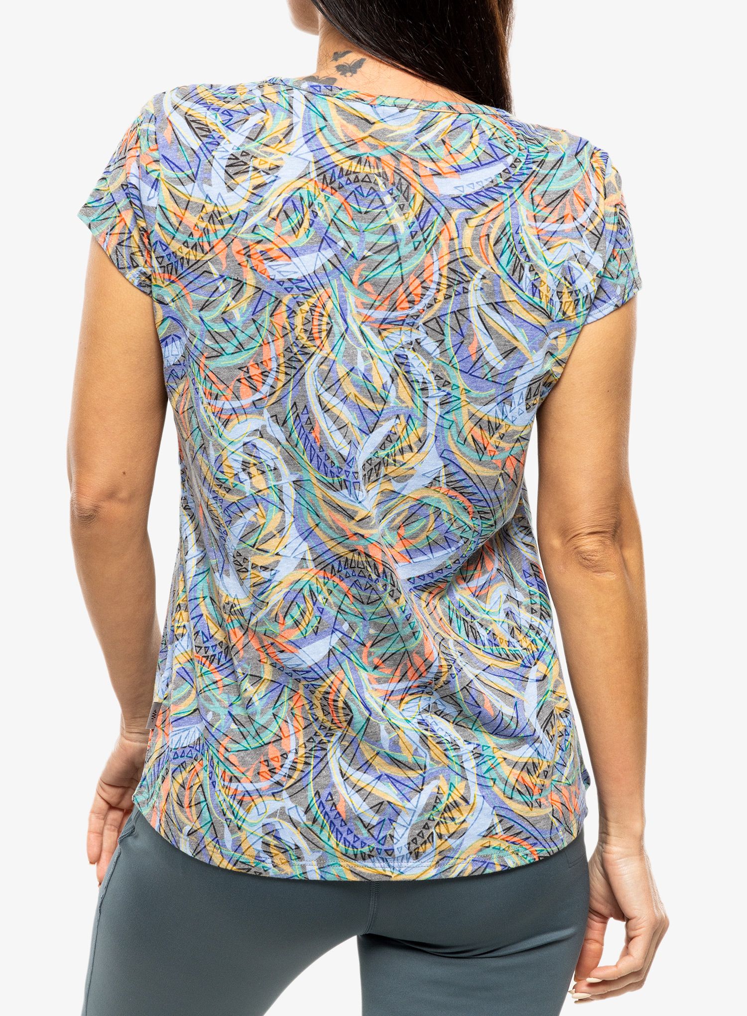 Ženska majica Royal Robbins Featherweight Tee - charc caulfield pt
