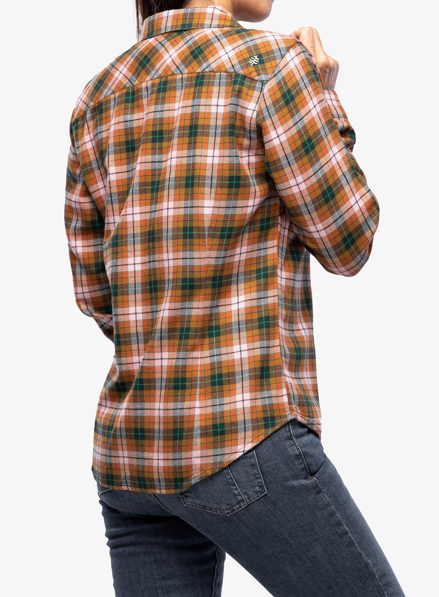 Ženska srajca Royal Robbins Lieback Organic Cotton Flannel LS - baked clay wildwood pld