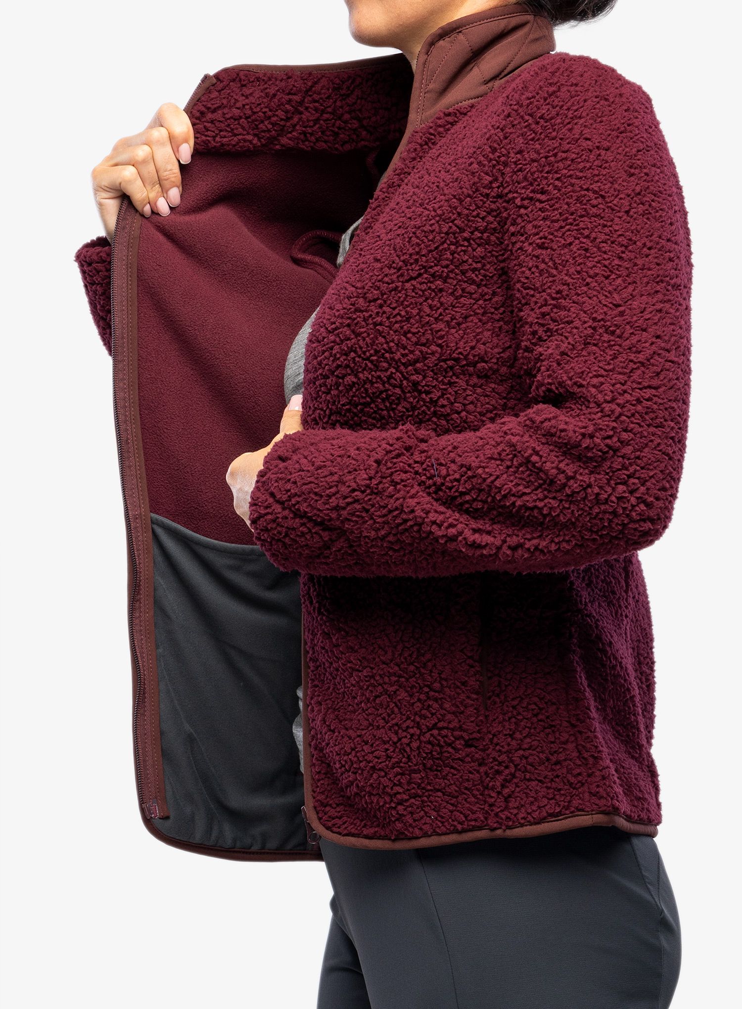 Ženski flis Royal Robbins Urbanesque Jacket - burnt grape