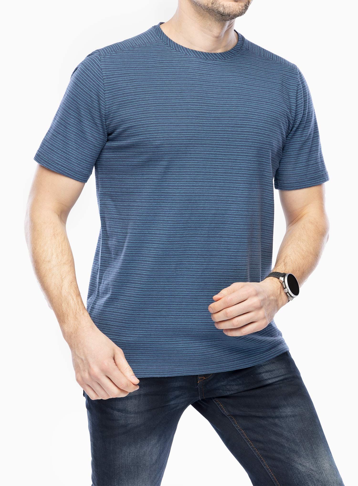 Majica s kratkimi rokavi Royal Robbins Vacationer Crew S/S - navy str