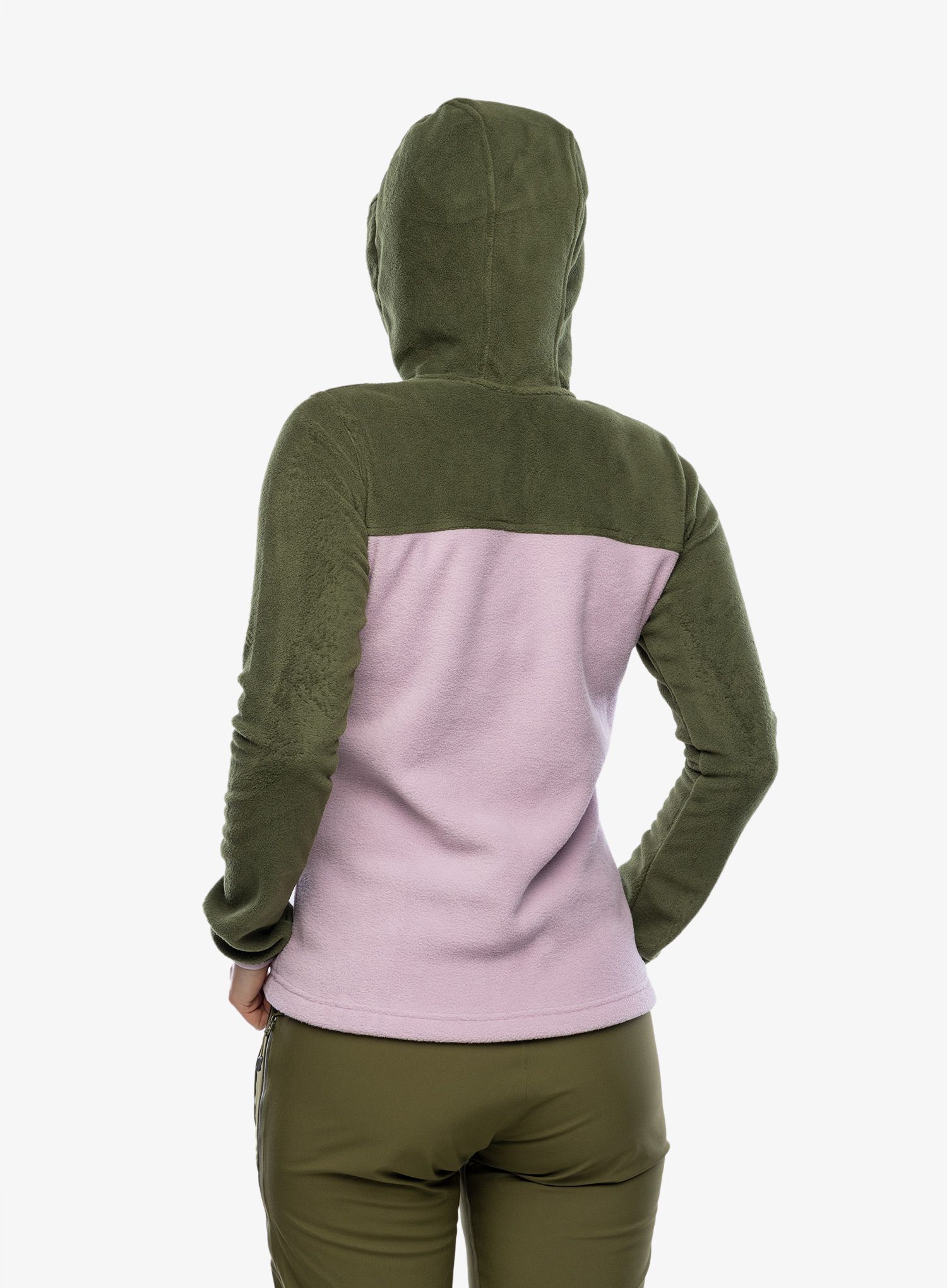 Ženski flis SCOTT Defined Original Fleece Pullover - fir green/cloud pink