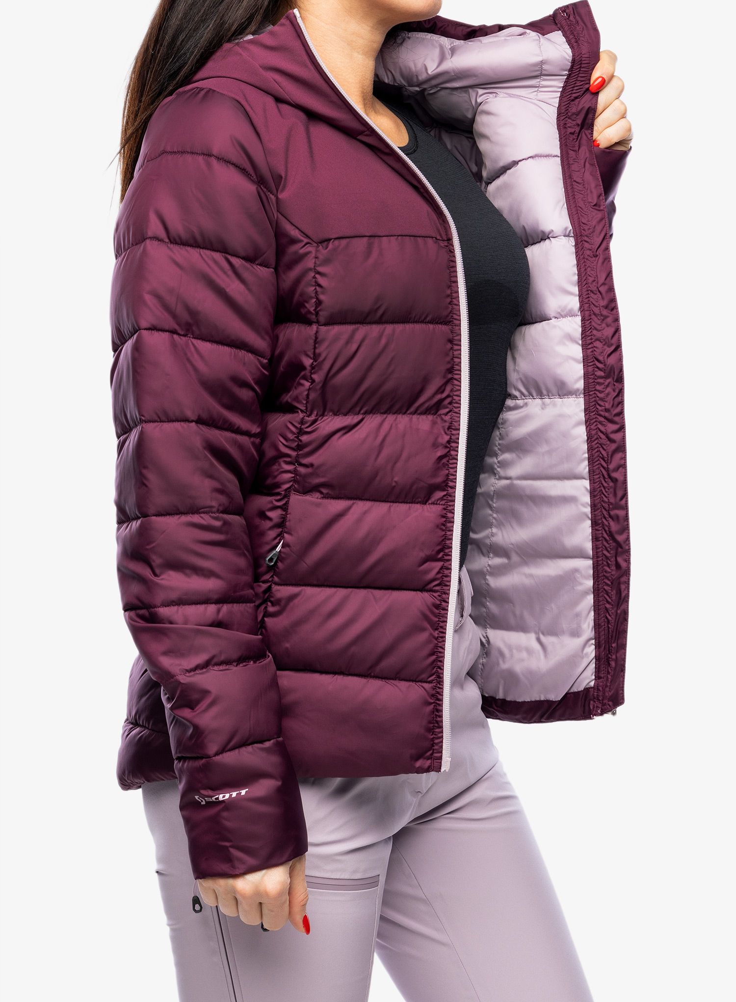 Ženska sintetična jakna SCOTT Insuloft Warm Jacket - wild red