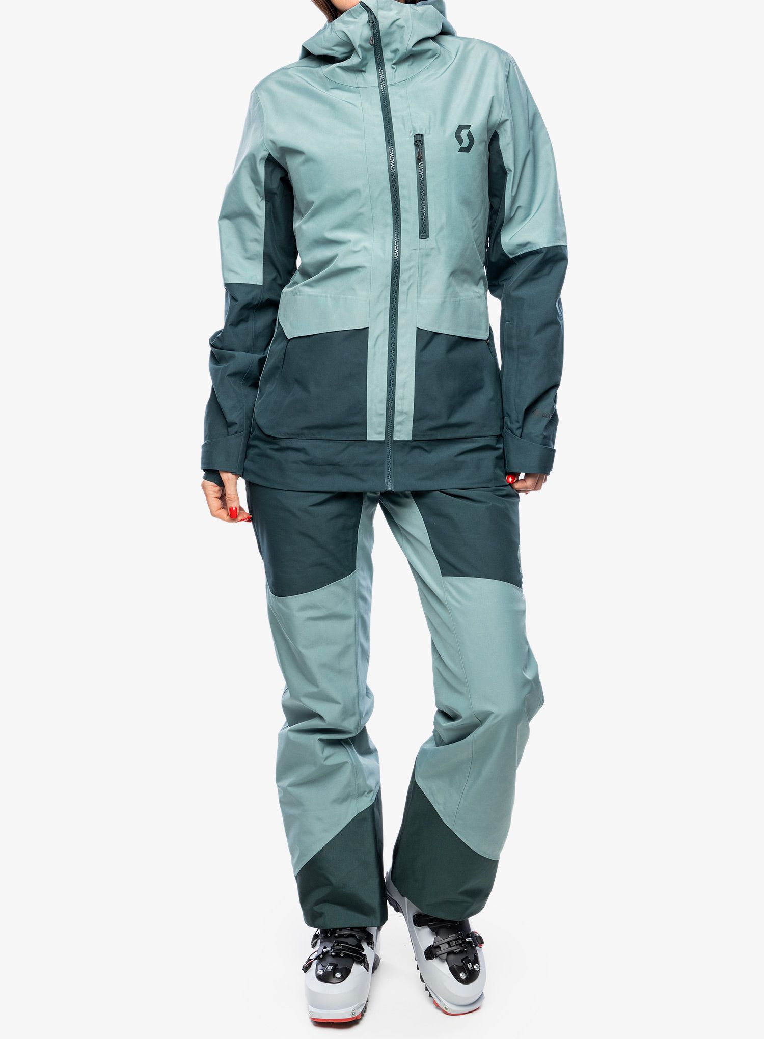 Ženska smučarska jakna SCOTT Jacket W's Vertic GTX 2L - northern m.green/aruba green