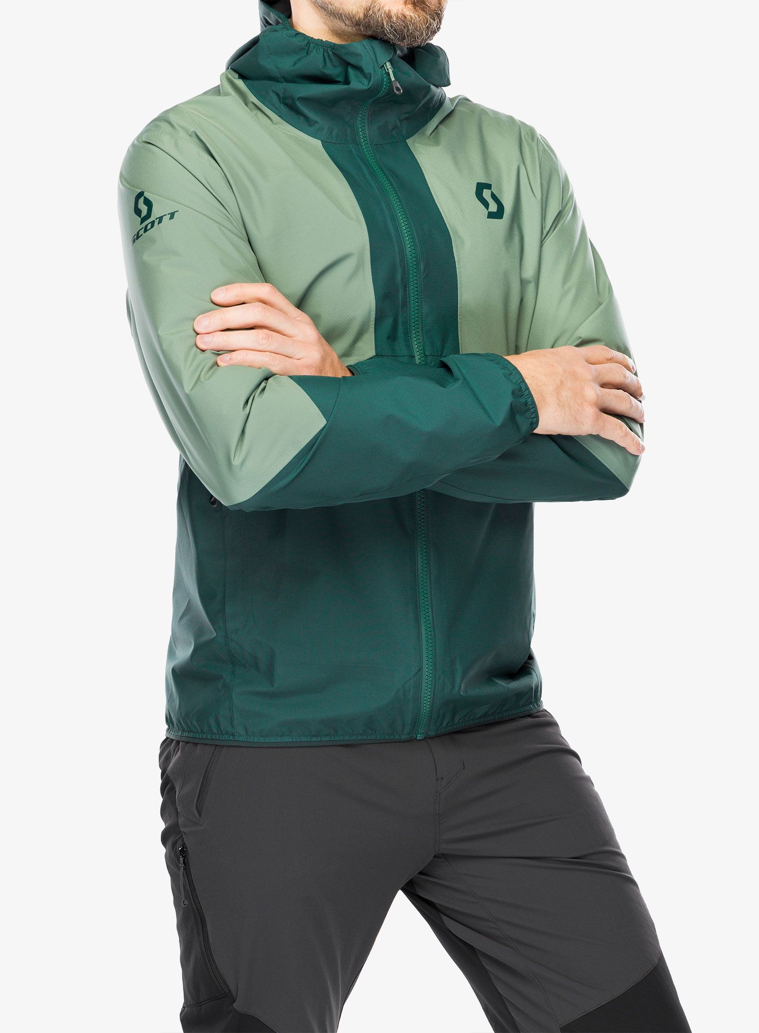 Nepremočljiva jakna SCOTT Jacket Explorair Light 2.5L - green/lush green