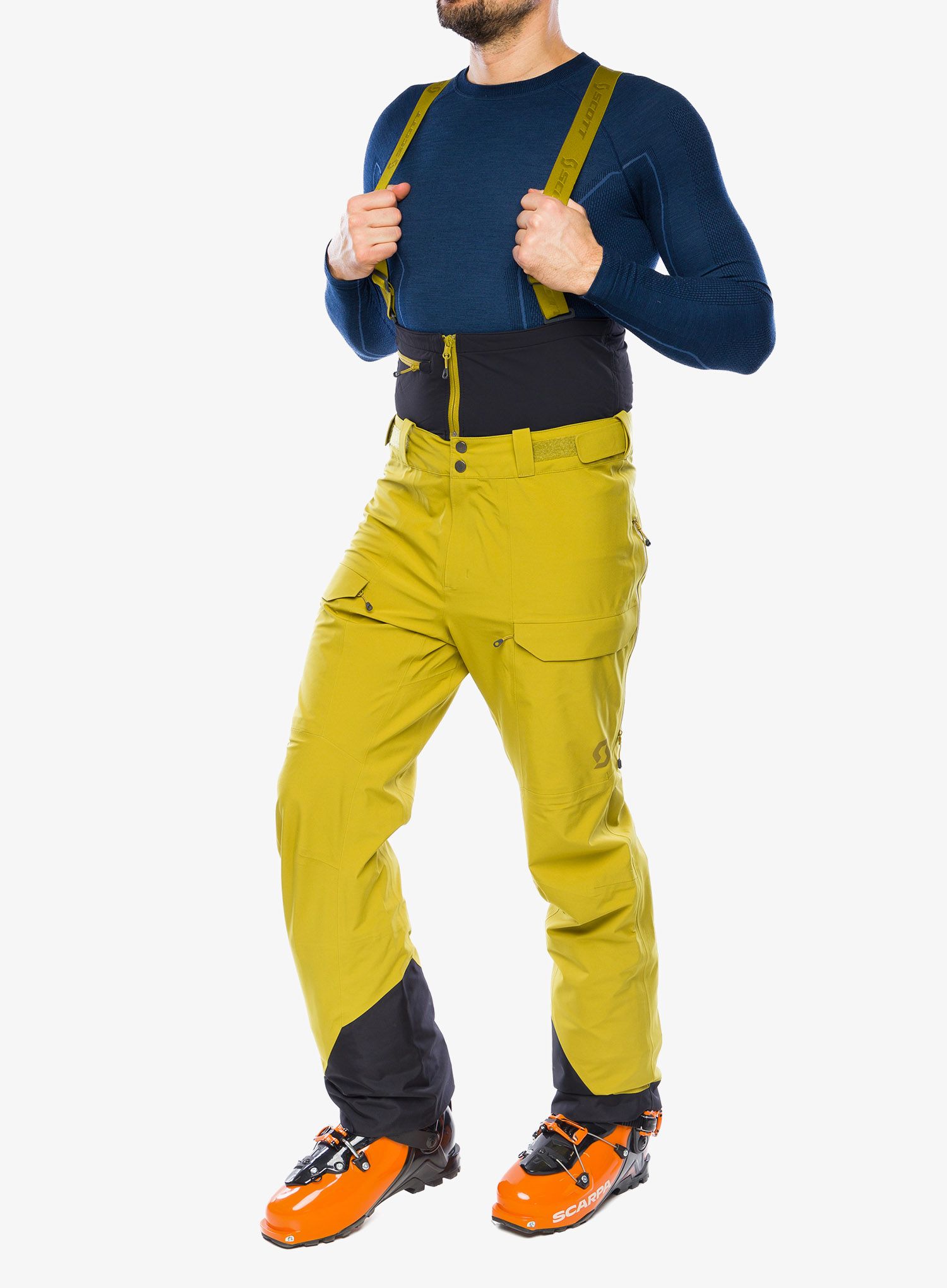 Hlače za turno smučanje SCOTT Pants Vertic 3L - savanna green
