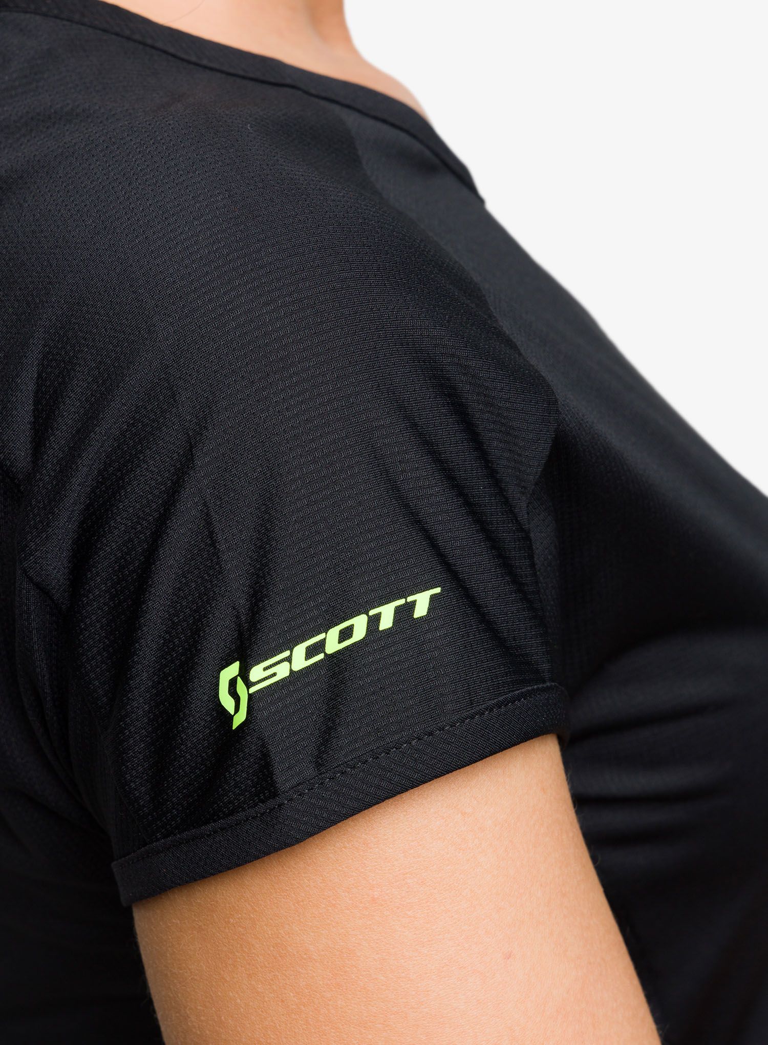 Ženska tekaška majica SCOTT RC Run Team S/S - blck/yell