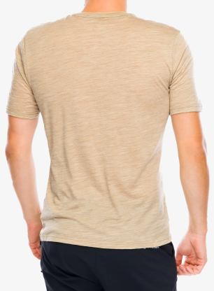 Merino majica Salewa Eagle Minilogo AM T-Shirt - quicksand