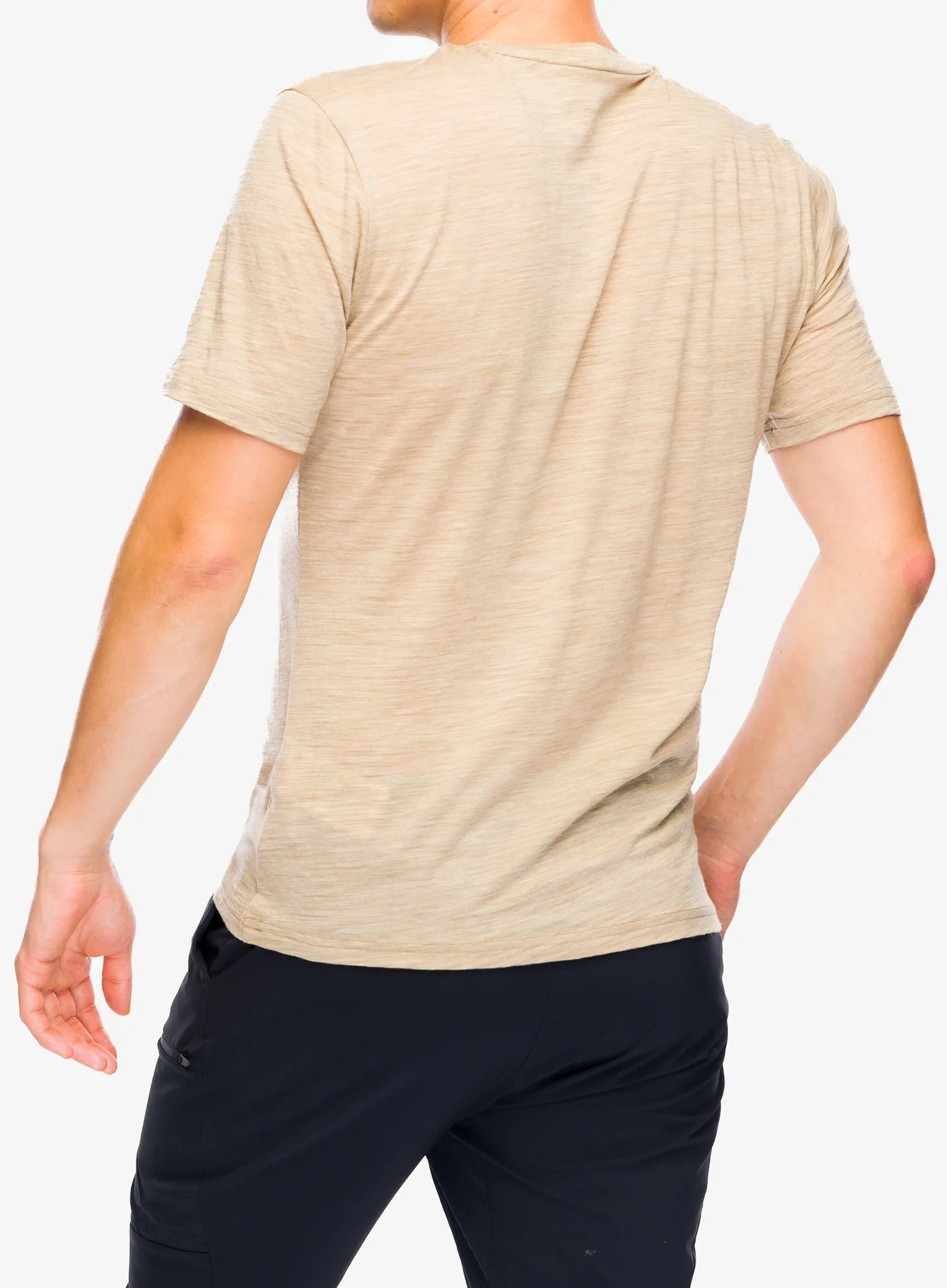 Merino majica Salewa Eagle Minilogo AM T-Shirt - quicksand