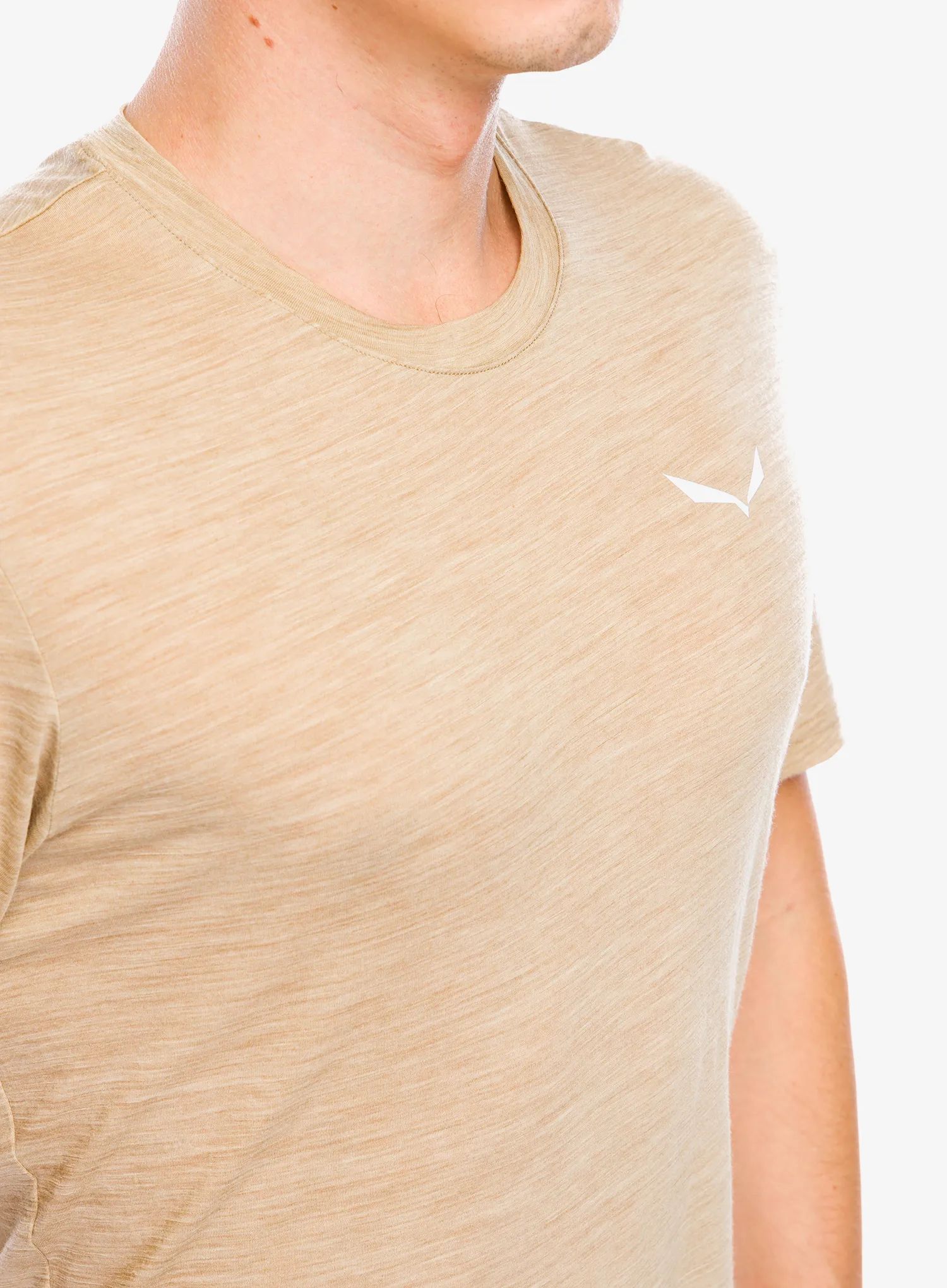 Merino majica Salewa Eagle Minilogo AM T-Shirt - quicksand