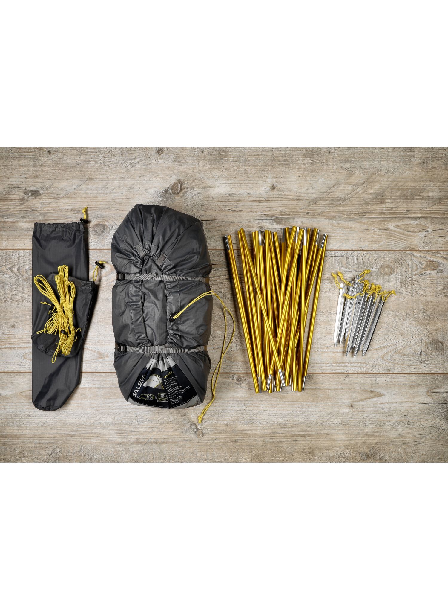 Šotor za 2 osebi Salewa Litetrek Pro II Tent - lightgrey/mango