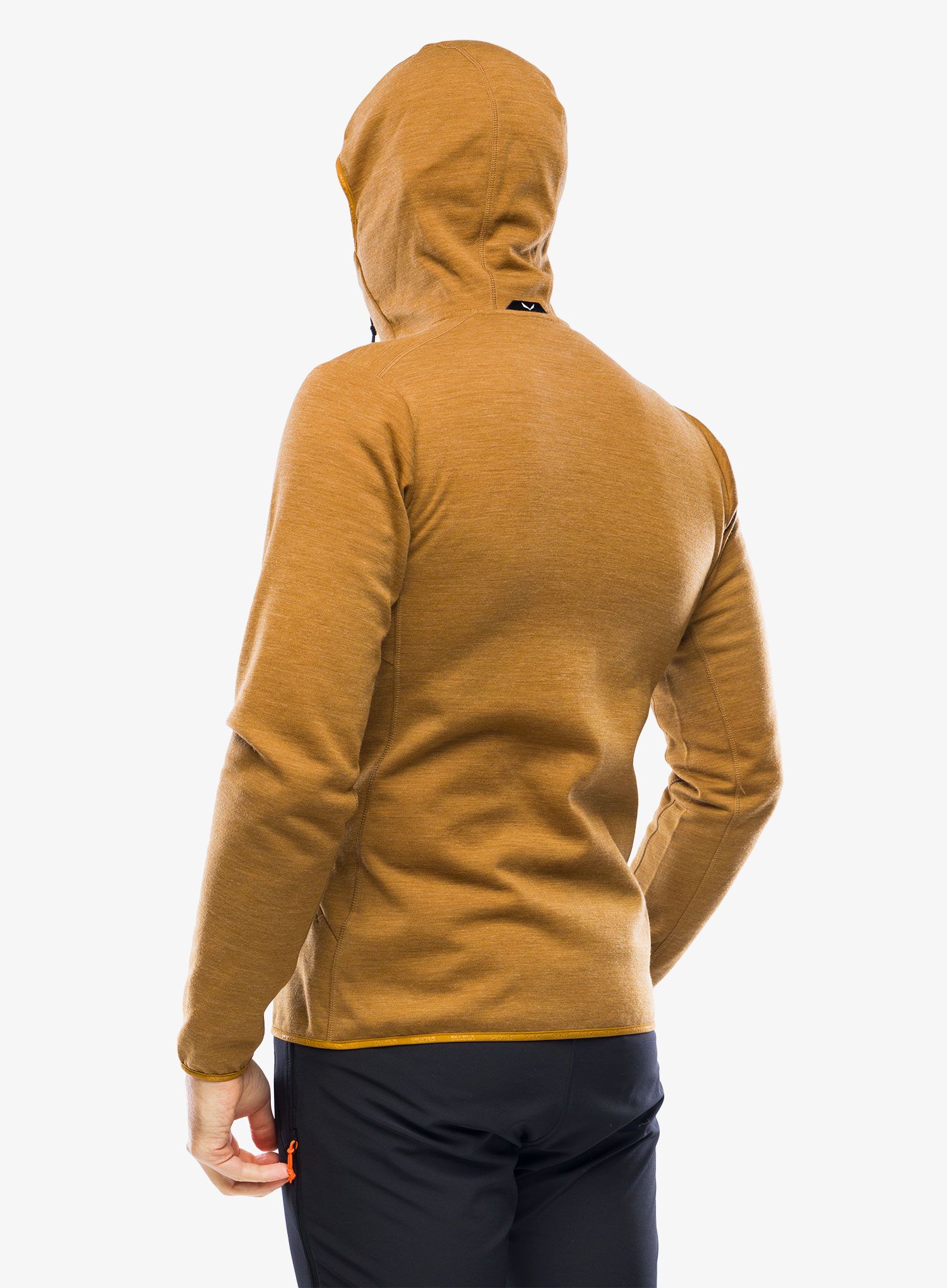 Jopica s kapuco Salewa Nuvolao Alpine Wool Jacket - golden brown