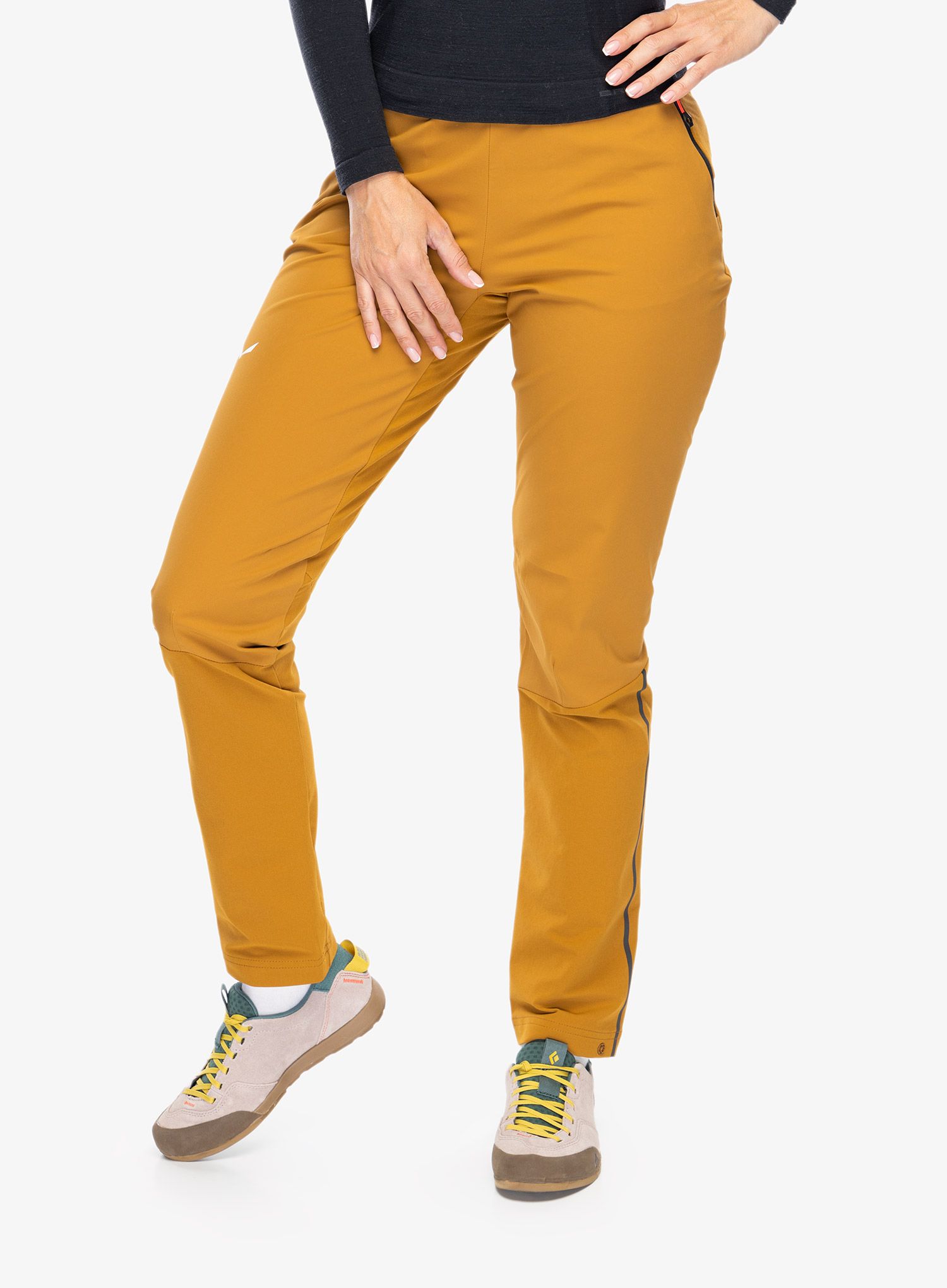 Ženske pohodniške hlače Salewa Pedroc 2 DST Hyb Pant - golden brown