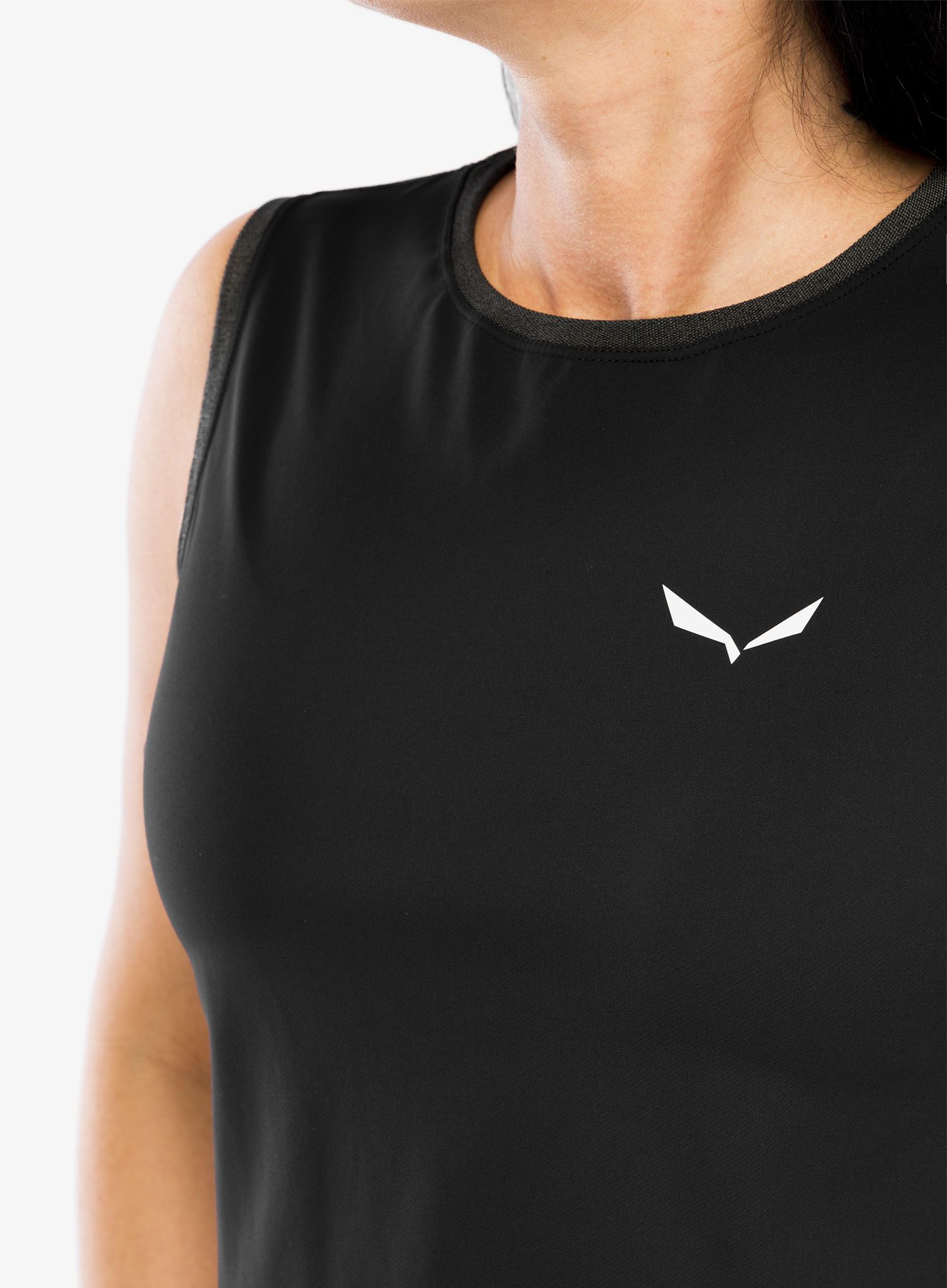 Ženski top Salewa Pedroc Dry Resp Hyb Tankt - black out