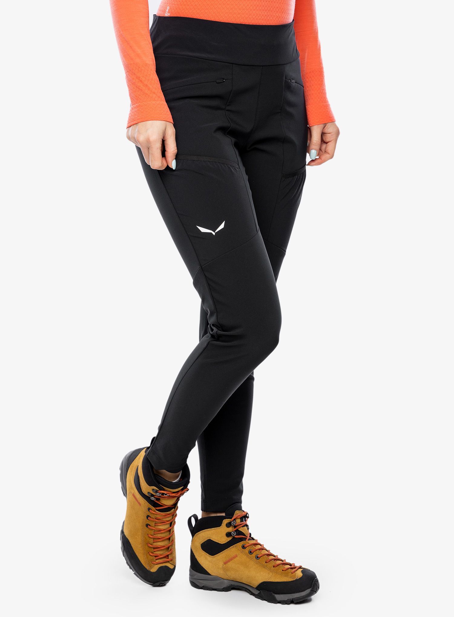 Ženske treking hlače Salewa Puez DST Heavy Cargo Tights - black out