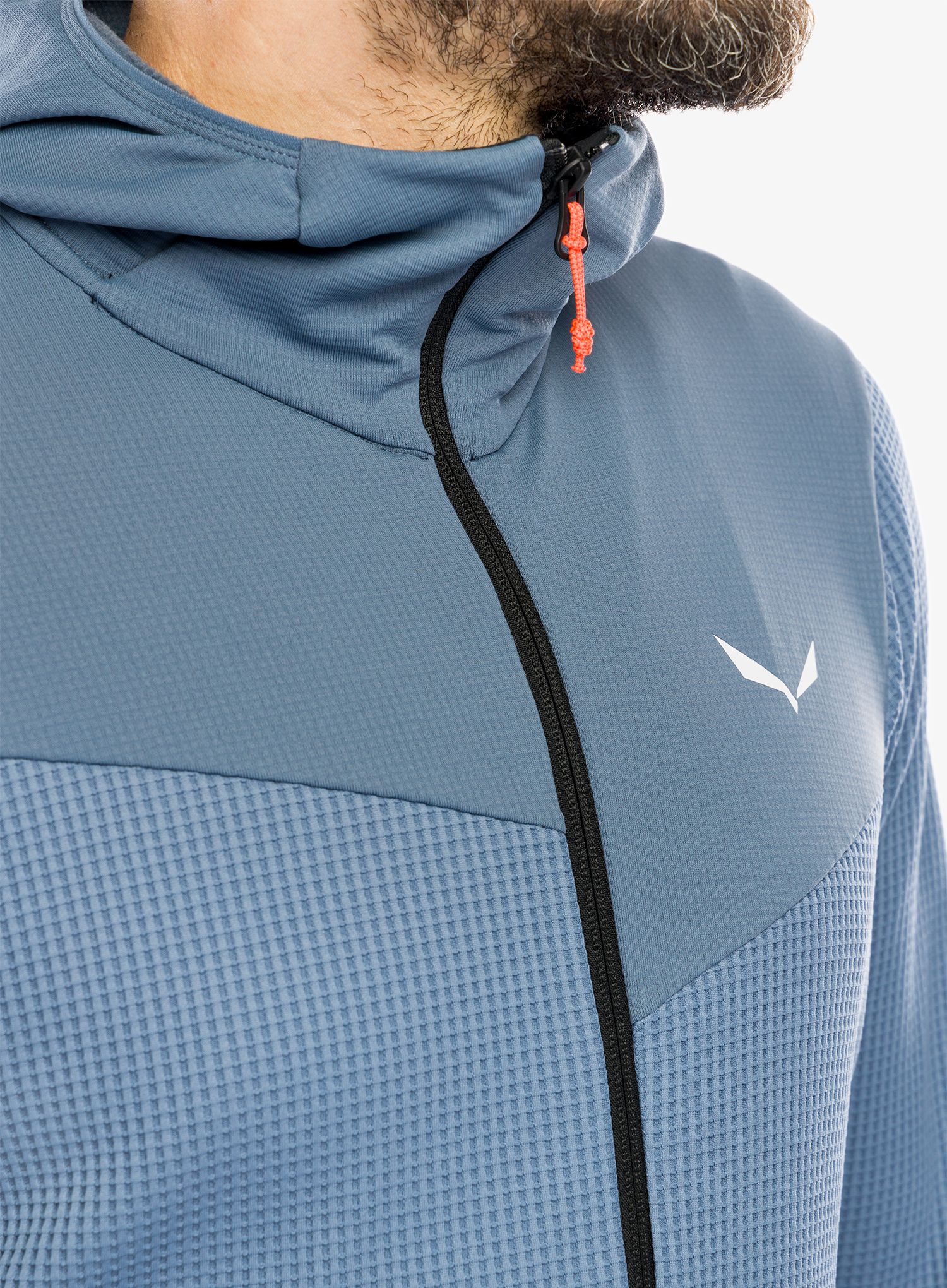 Flis Salewa Puez Waffle Hyb PL HD Jacket - java blue