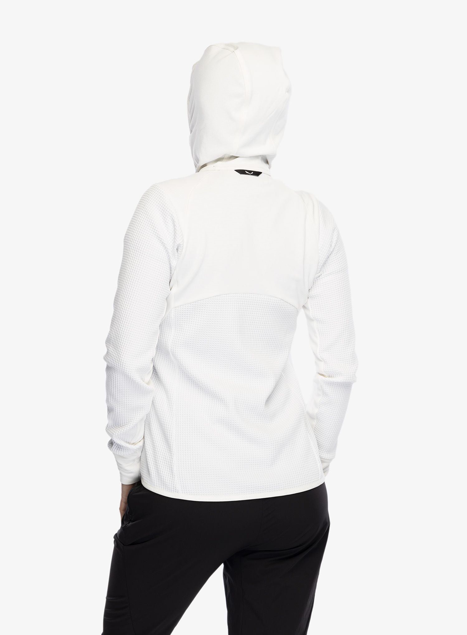 Ženska jopica Salewa Puez Waffle Hyb PL HD Jacket - white