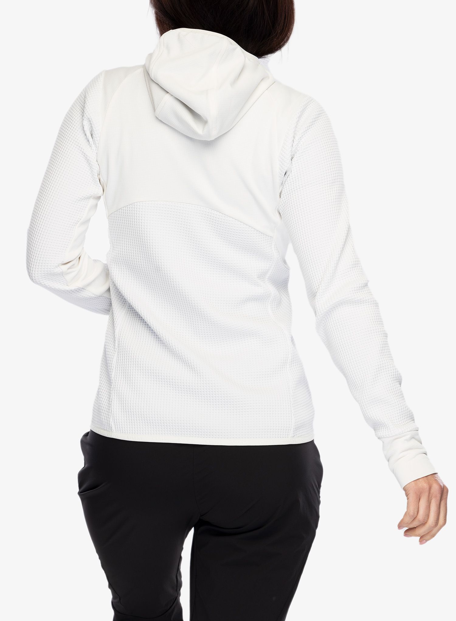 Ženska jopica Salewa Puez Waffle Hyb PL HD Jacket - white