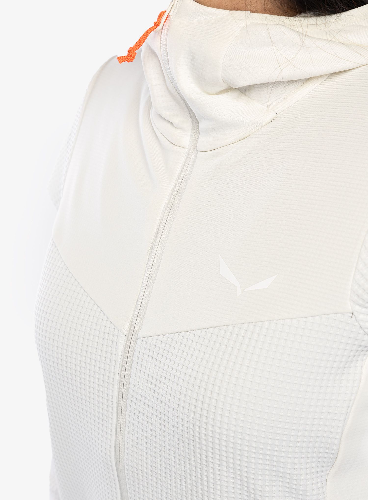 Ženska jopica Salewa Puez Waffle Hyb PL HD Jacket - white