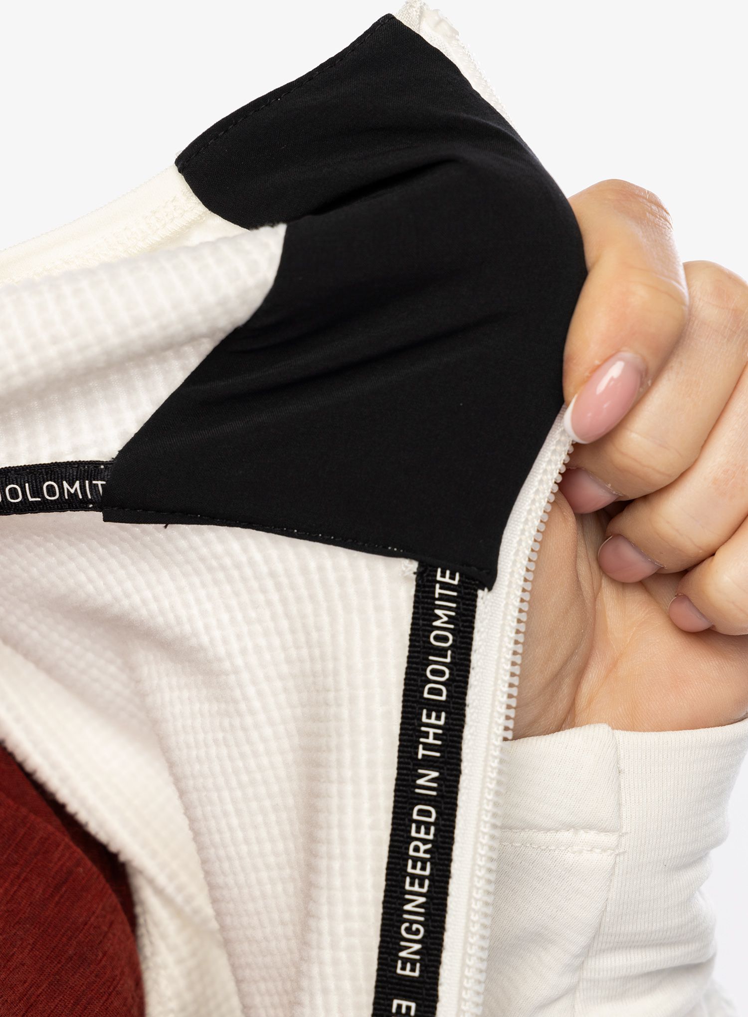 Ženska jopica Salewa Puez Waffle Hyb PL HD Jacket - white