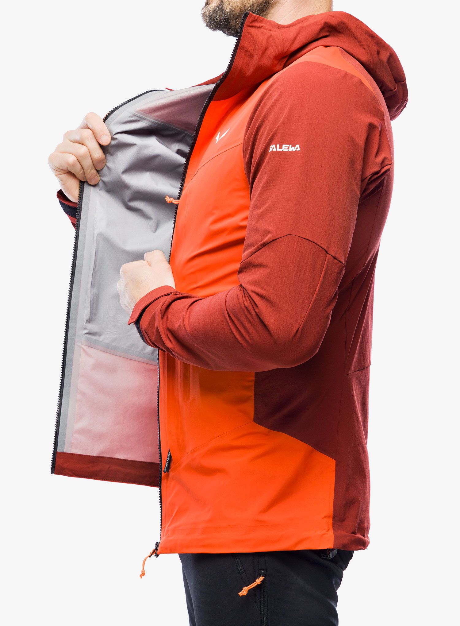 Jakna za turno smučanje Salewa Sella DST Hyb Jacket - syrah