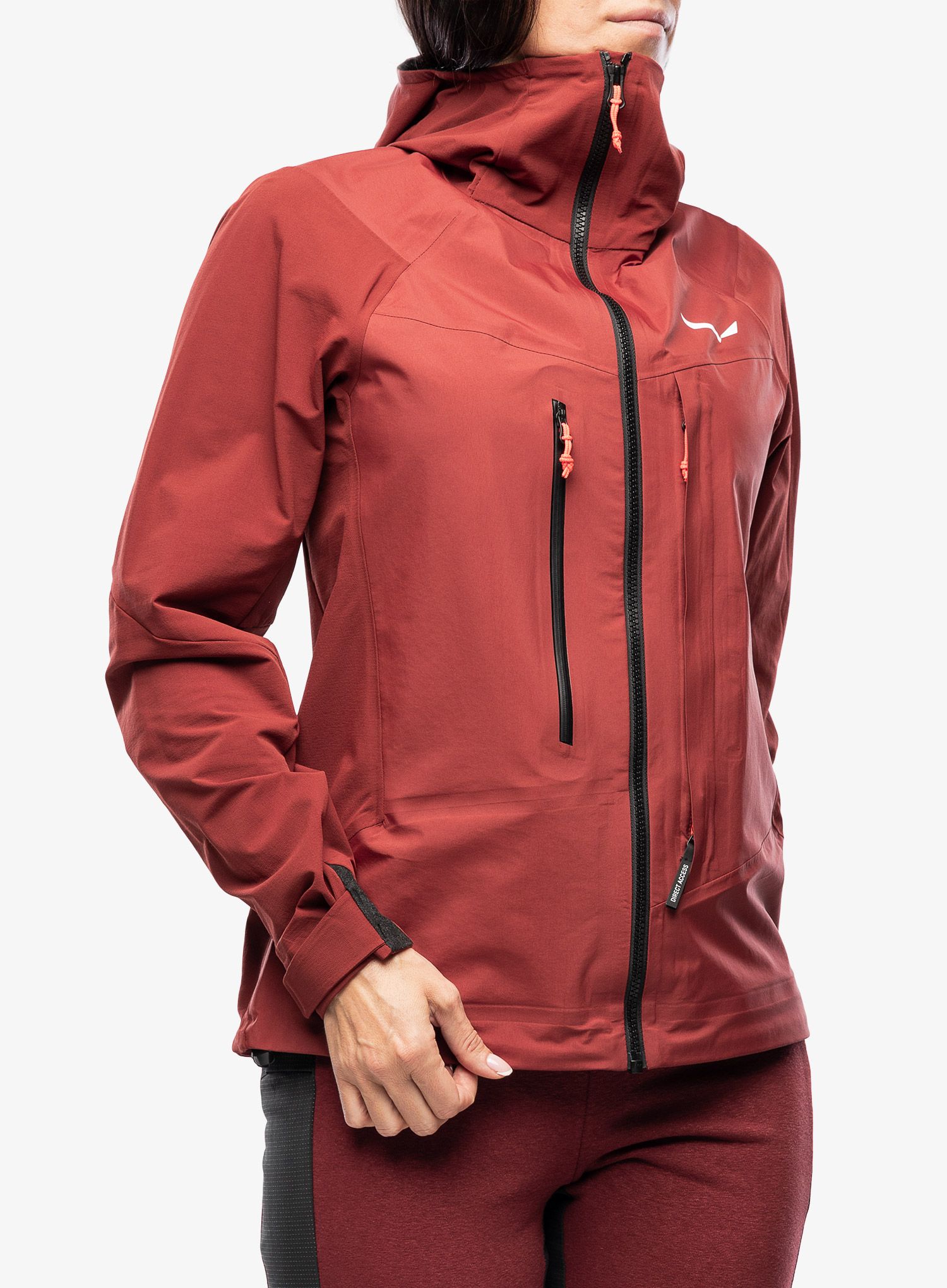 Ženska jakna za turno smučanje Salewa Sella DST Hyb Jacket - syrah/syrah