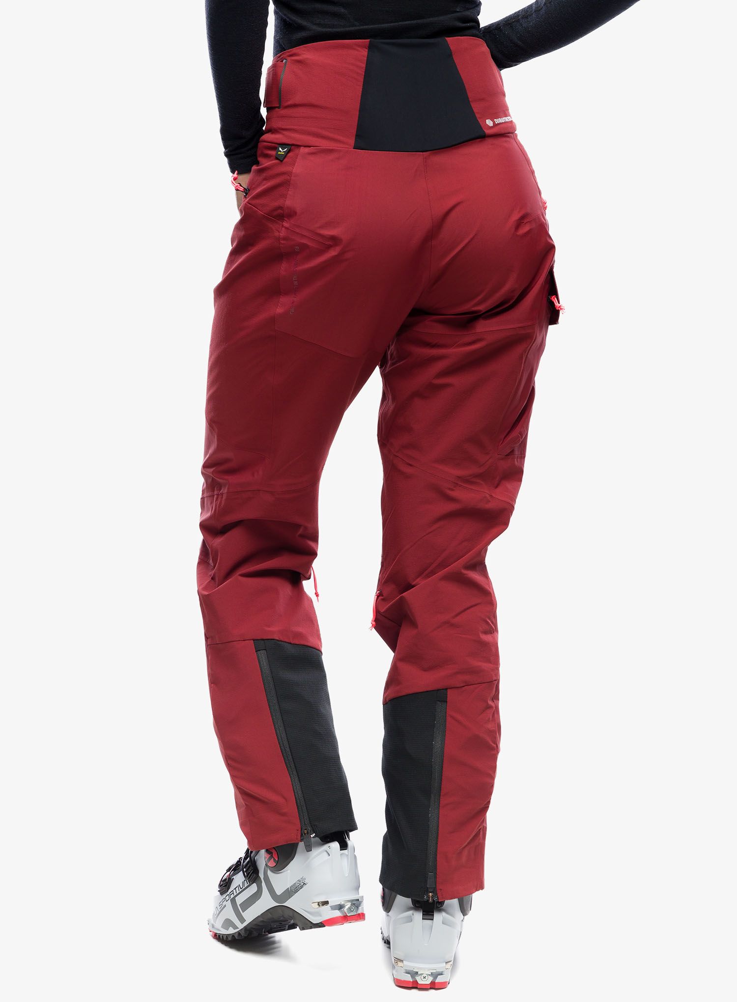 Ženske pohodniške hlače Salewa Sella DST Hyb Pant - syrah