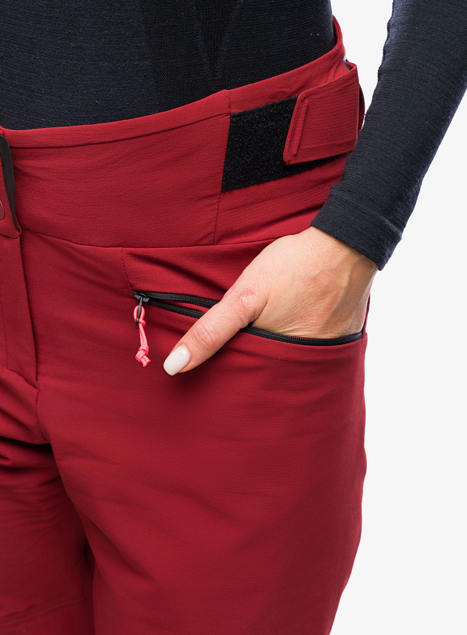 Ženske pohodniške hlače Salewa Sella DST Hyb Pant - syrah