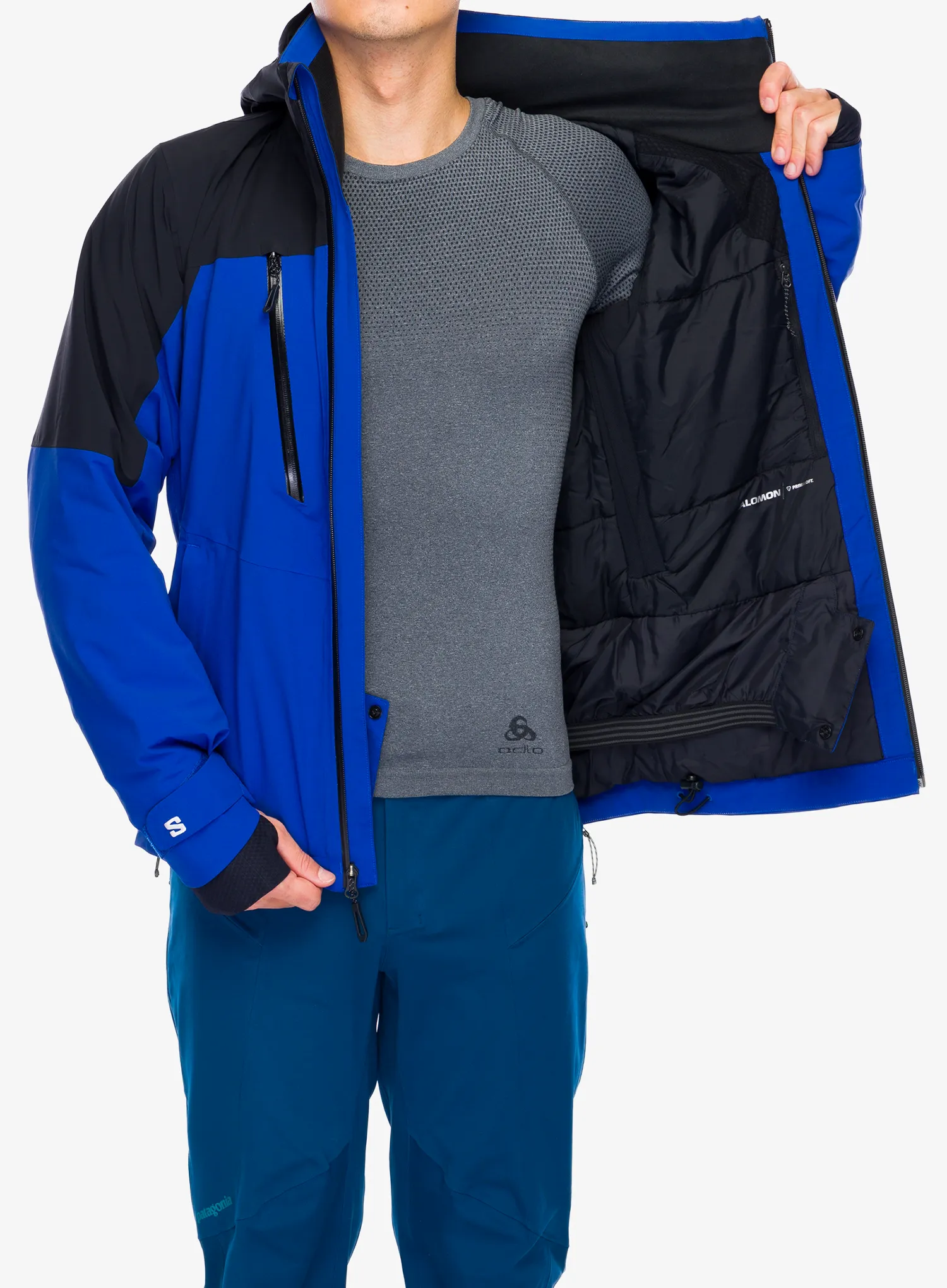 Smučarska jakna Salomon Brilliant Jacket - surf the web/deep black
