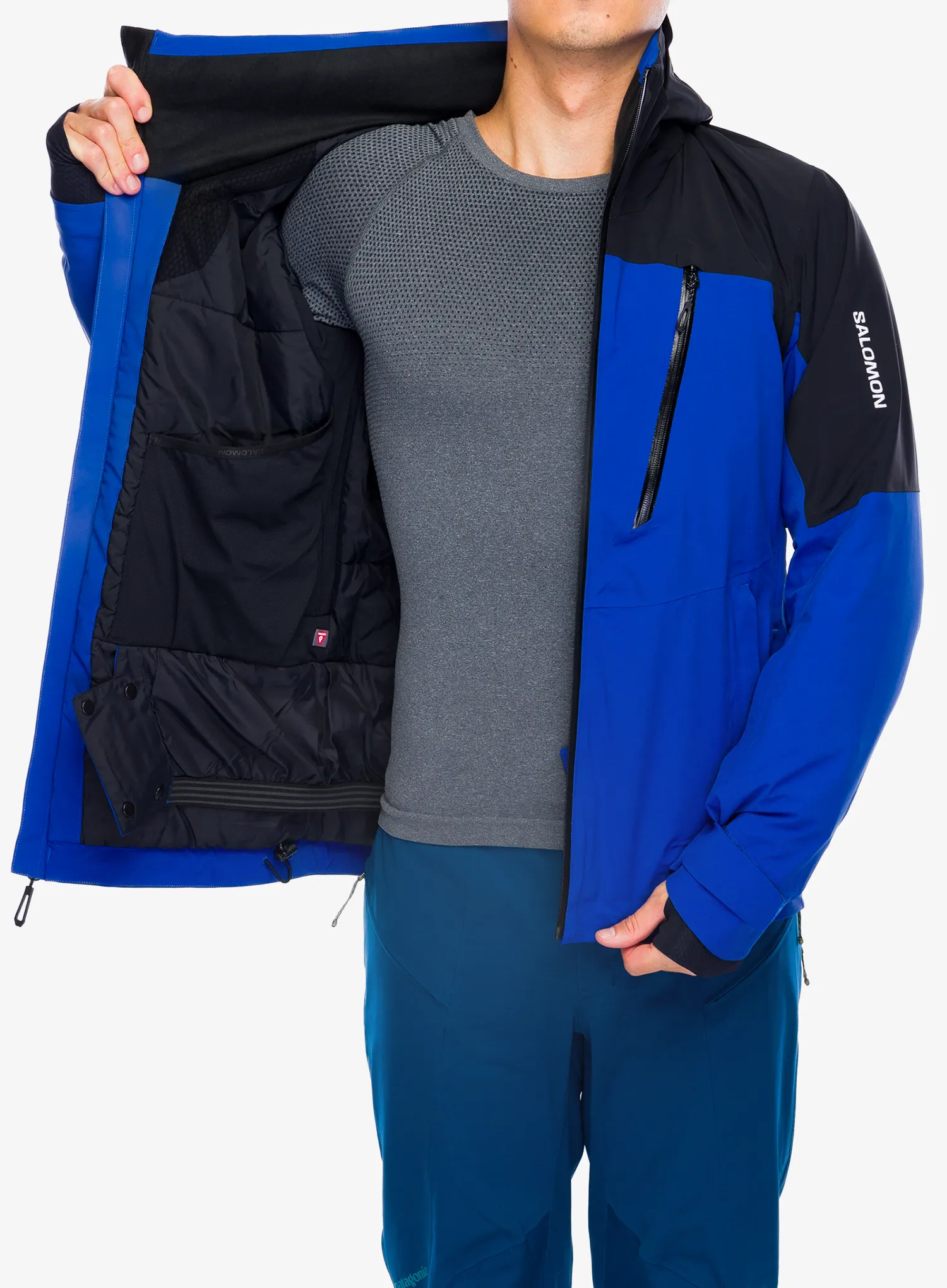 Smučarska jakna Salomon Brilliant Jacket - surf the web/deep black