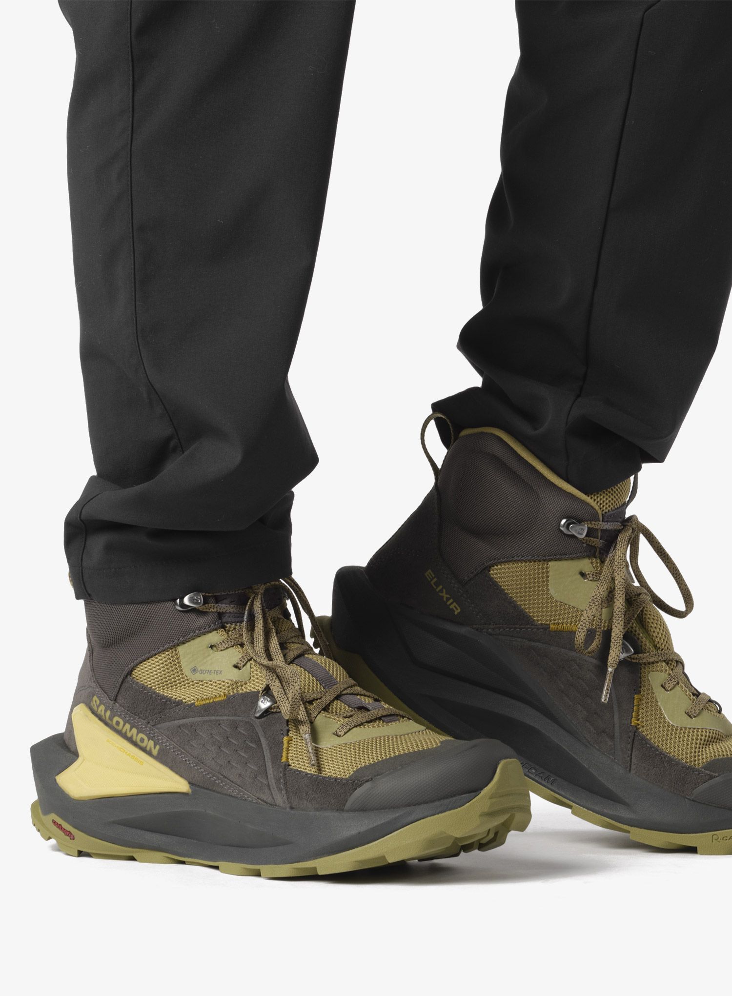 Pohodniški čevlji Salomon Elixir Mid GTX - black/herb/moss