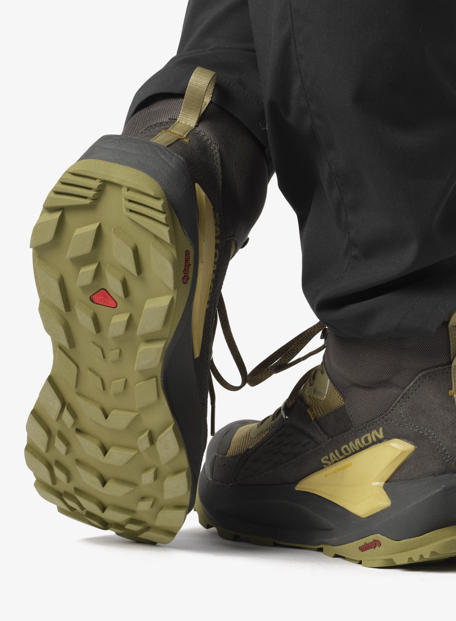Pohodniški čevlji Salomon Elixir Mid GTX - black/herb/moss