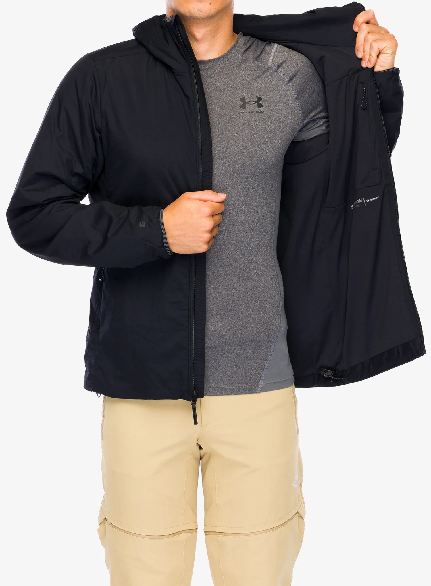 Sintetična jakna Salomon Mountain Flex Jacket HD - deep black