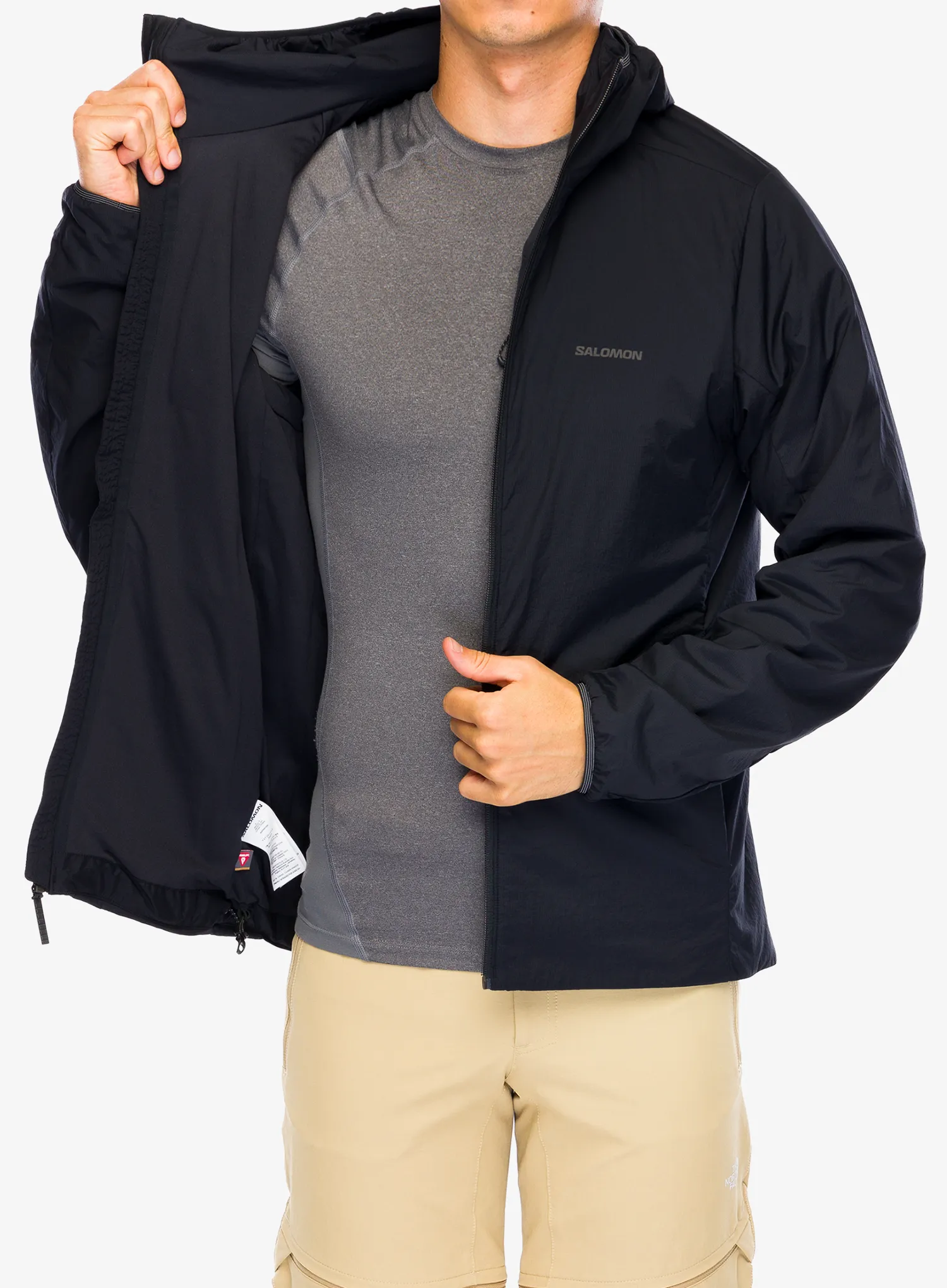 Sintetična jakna Salomon Mountain Flex Jacket HD - deep black