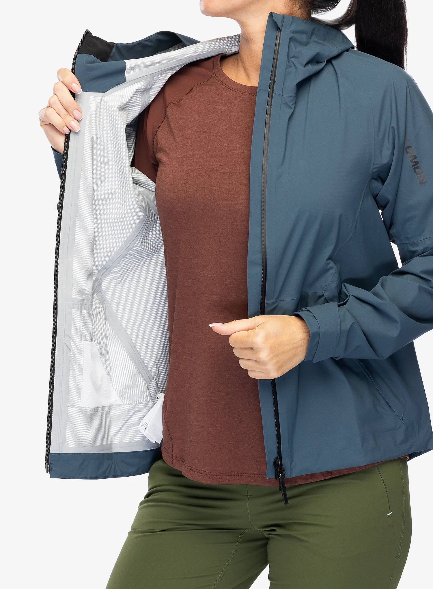 Ženska hardshell jakna Salomon Outerpath Jacket - midnight navy